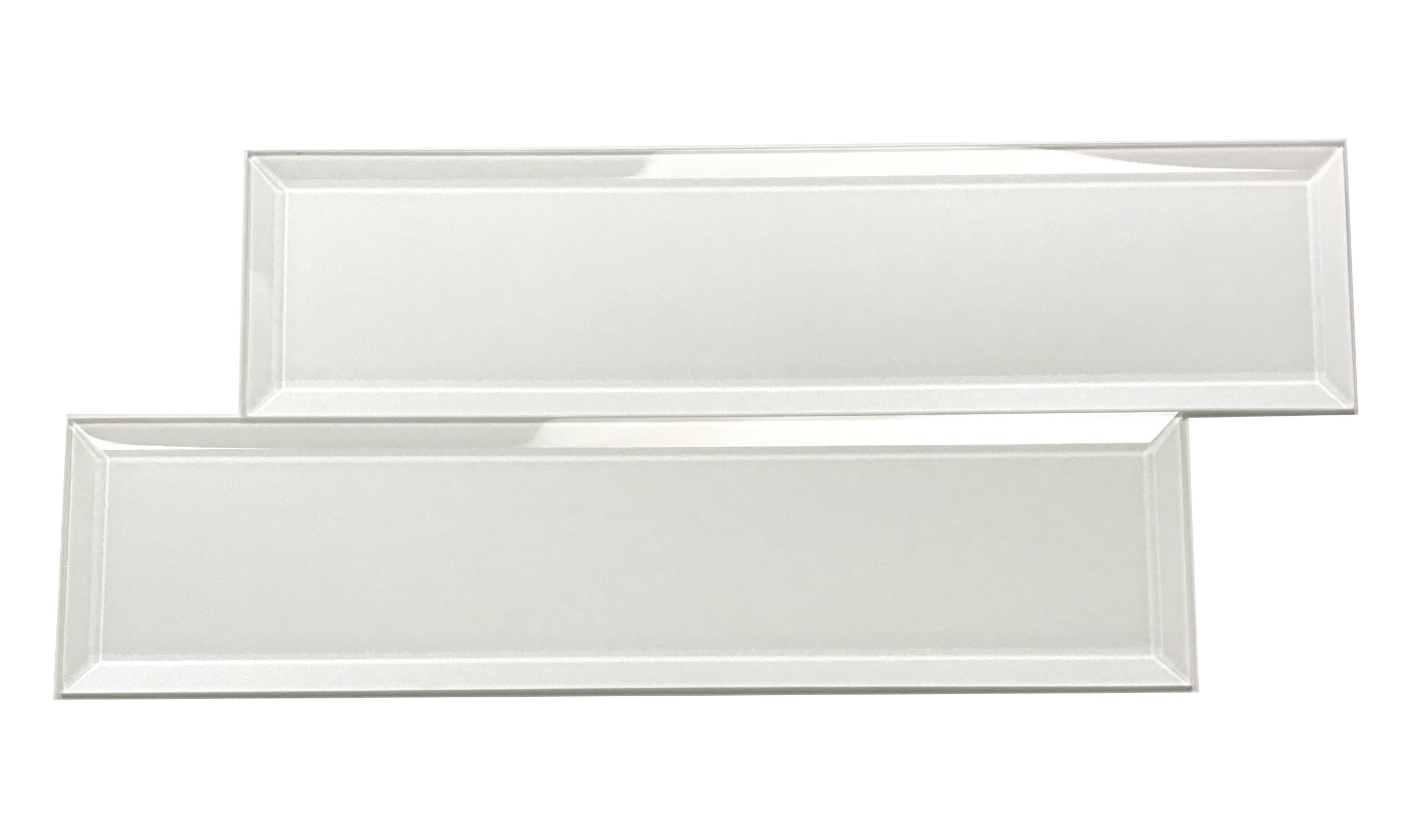 Abolos LWSFEG0312-IS Frosted Elegance White 3-in x 12-in Glossy Glass Subway Wall Tile (10.5-sq. ft/ Carton)