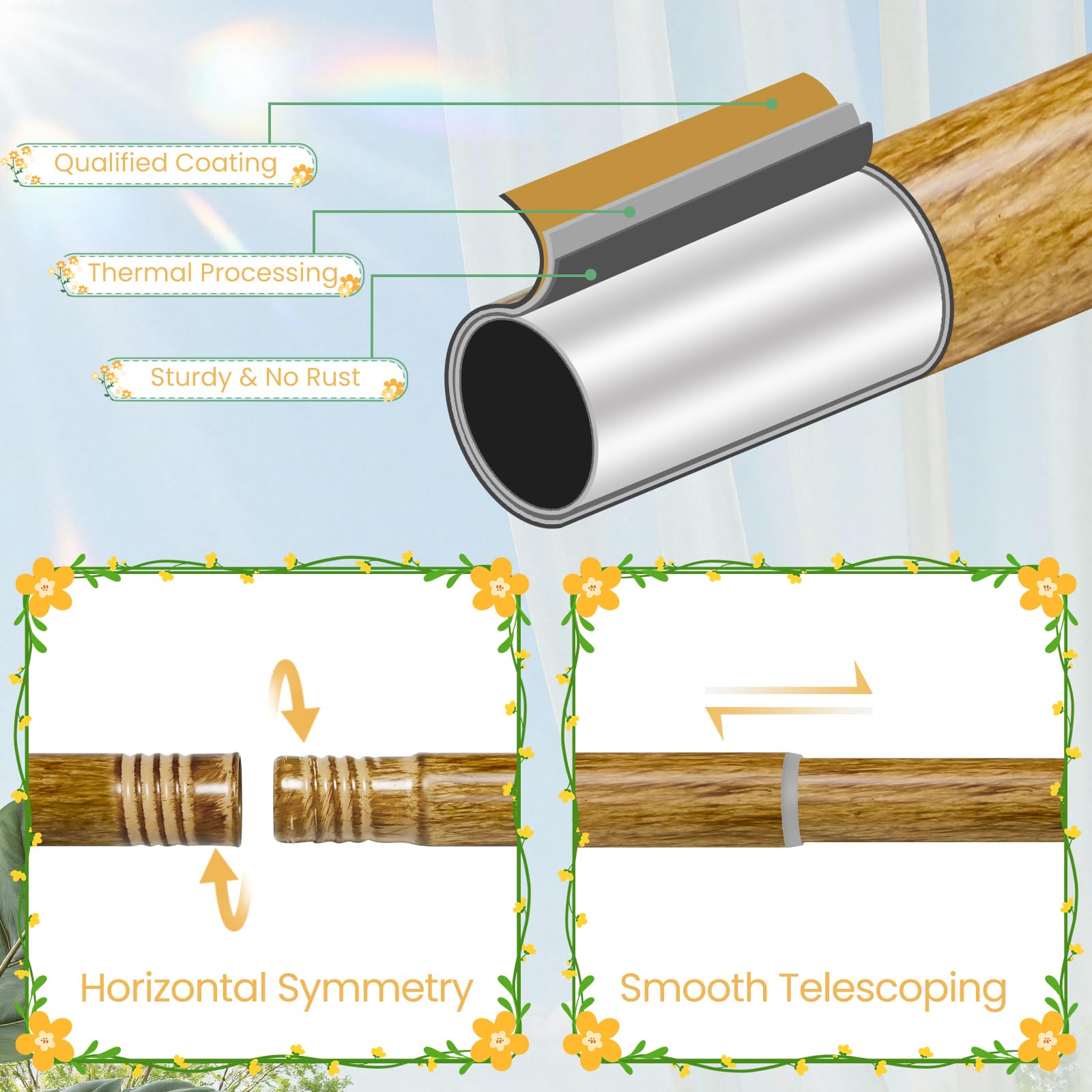 KIWDZFU LKI0821A133 Curtain-Rods - View #4