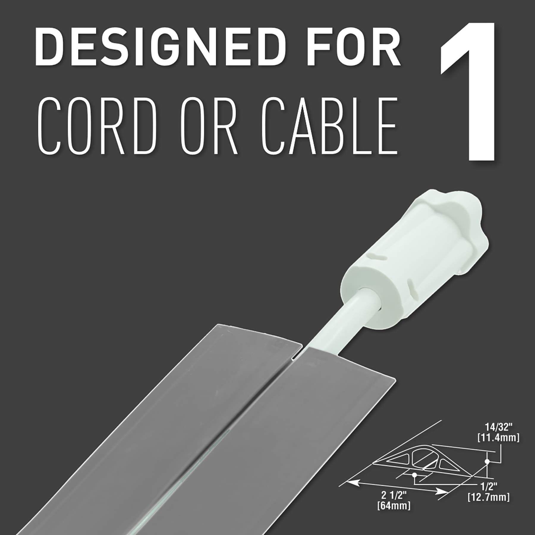 Legrand CordMate 9-Piece 36-in x 0.56-in PVC White Cord/Cable Organization  Kit in the Cord Covers & Organizers department at