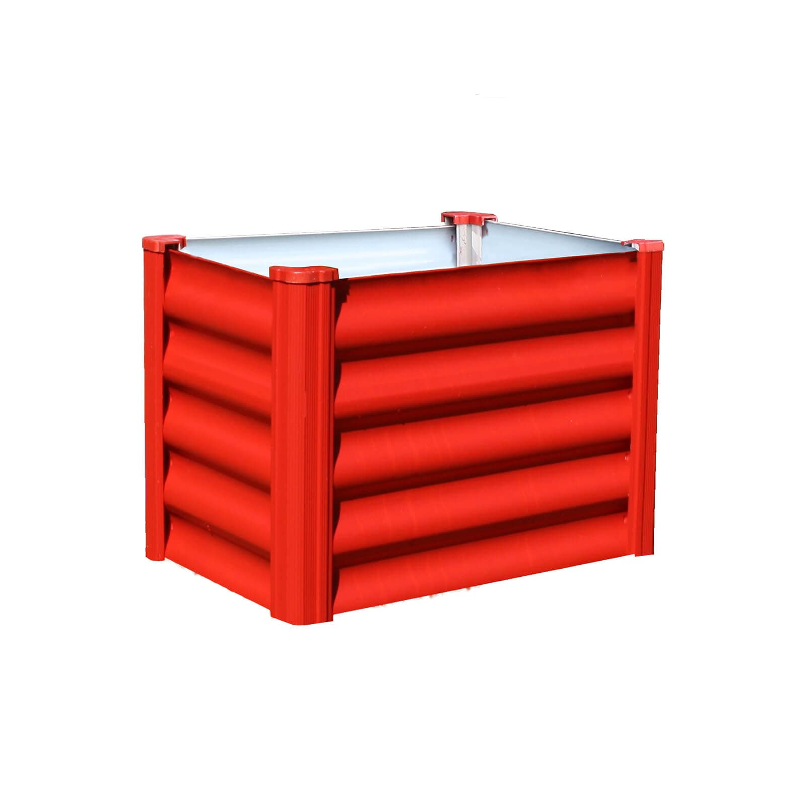 The Organic Garden Co. AB1312 13.78-in W x 21.65-in L x 16.14-in H Red Galvanized Metal Raised Garden Bed