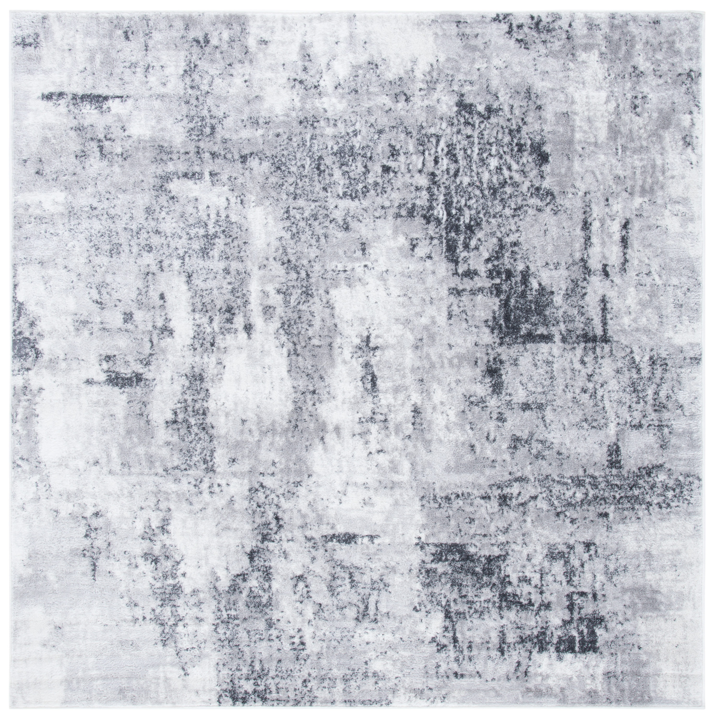 Safavieh ALA777F-7SQ Amelia Graine 7 x 7 (ft) Loomed Polypropylene Gray/Ivory Square Indoor Distressed/Overdyed Bohemian/Eclectic Area rug