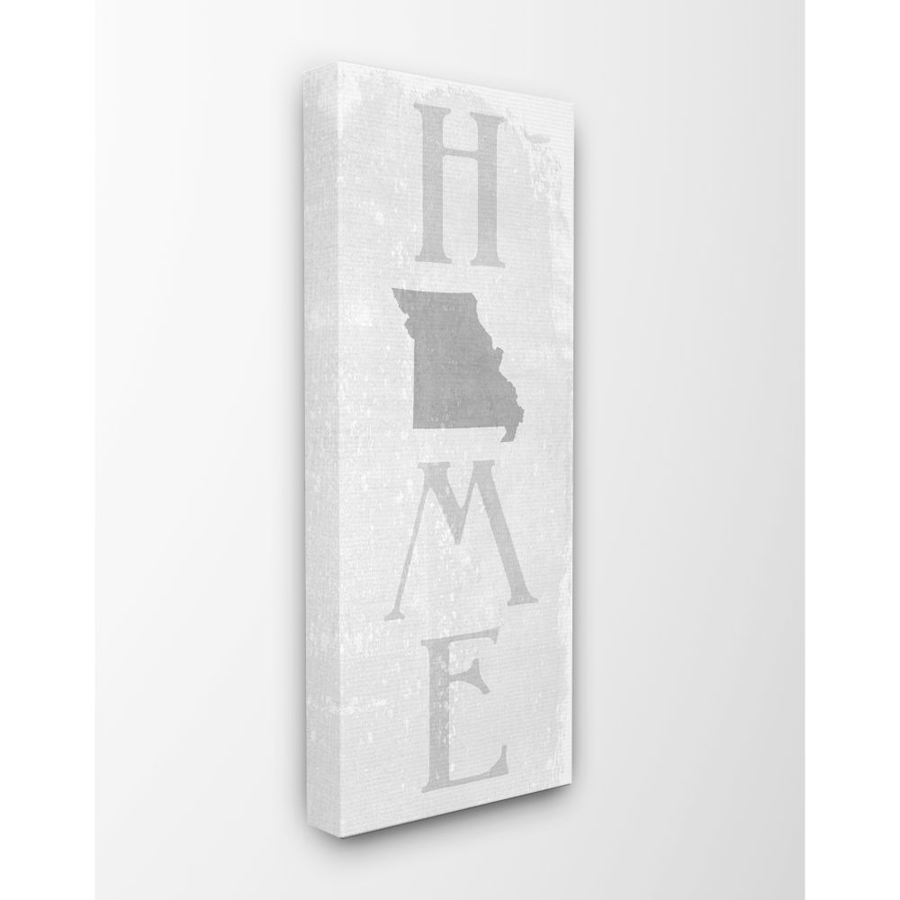 Stupell Industries Missouri Home State Map Grey Textured Word