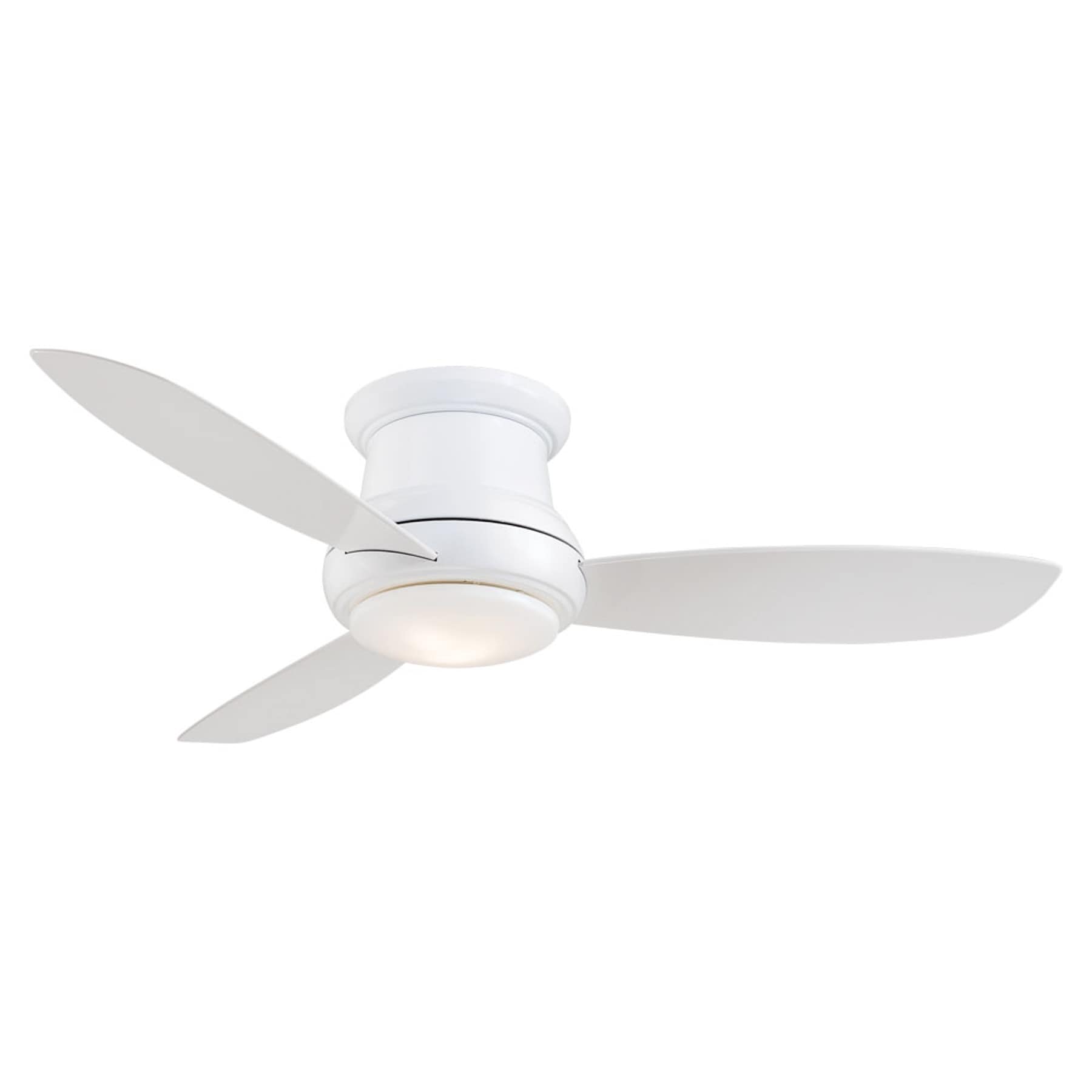 Minka Aire Concept II 52-in White LED Indoor Flush Mount Ceiling Fan with Light  Remote (3-Blade) in the Ceiling Fans department at