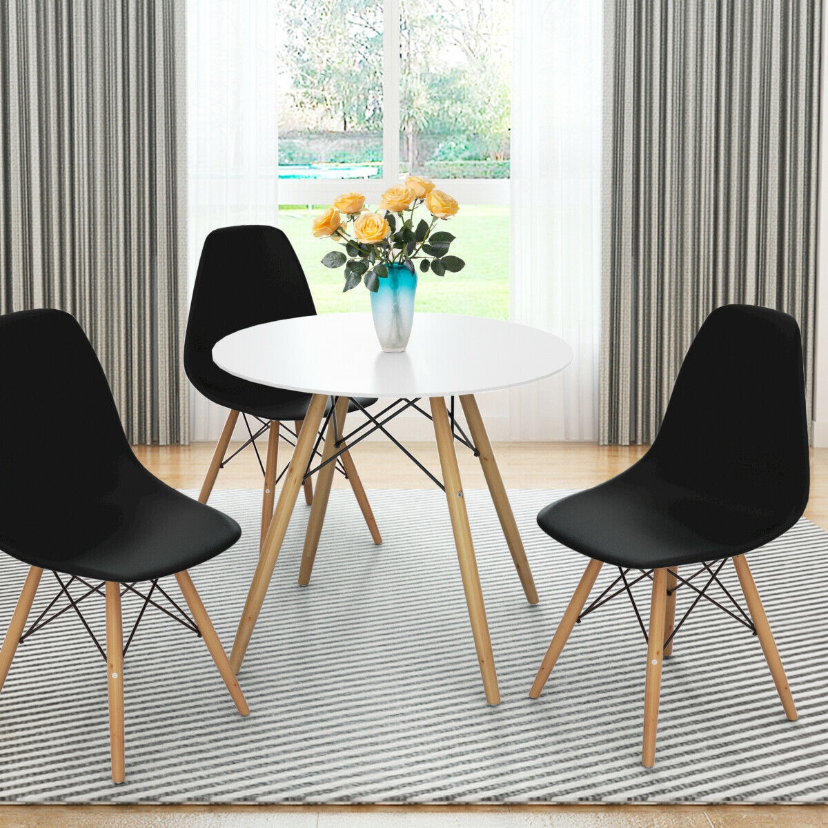 WELLFOR HW-HWY1-65771BK-2 Dining-Chairs - View #2