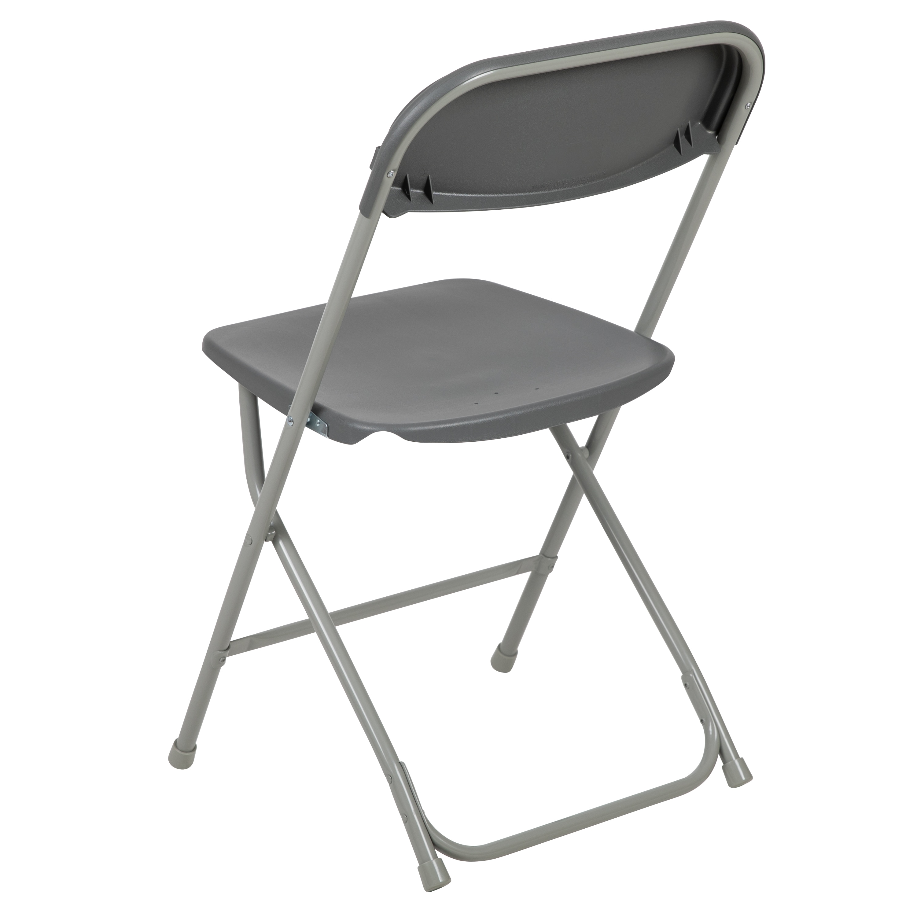 Flash Furniture Grey Standard Folding Chair with Solid Seat