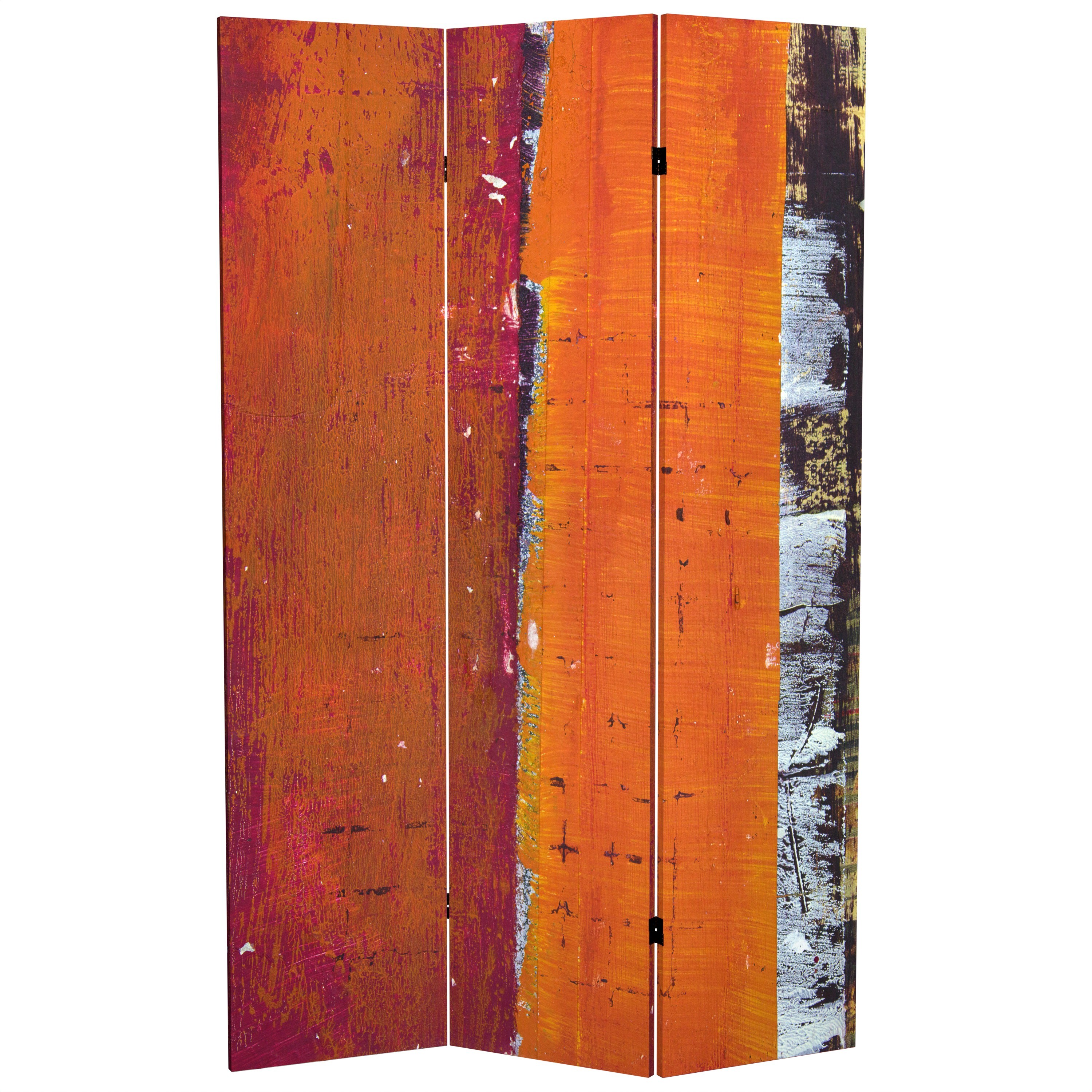 Red Lantern CAN-GITA48 3-Panel Printed Canvas Fabric Folding Contemporary/Modern Style Room Divider