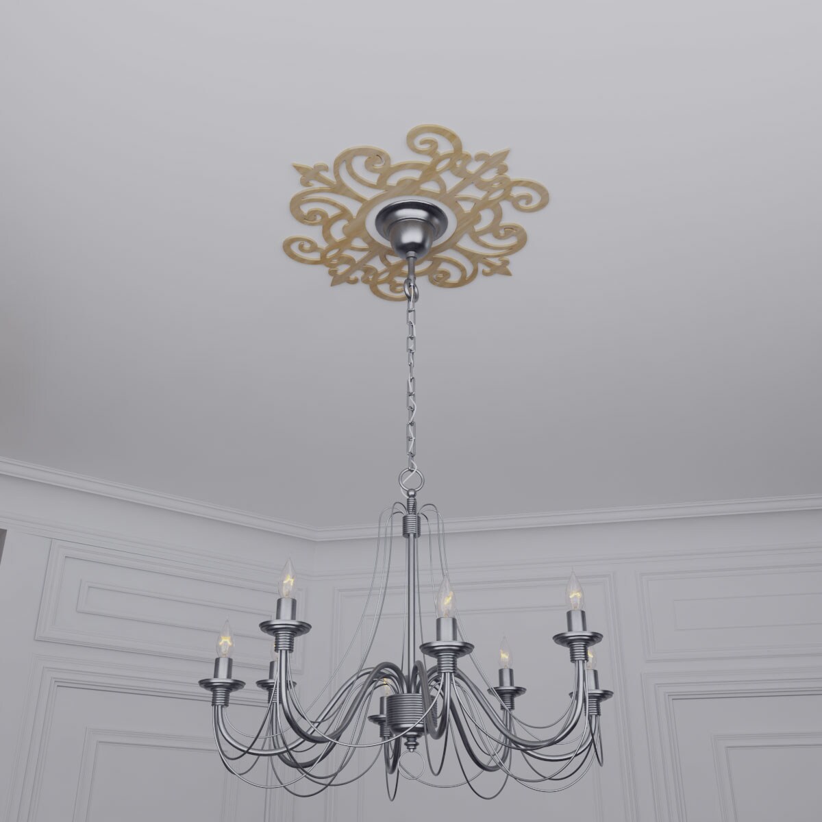 Ekena Millwork CMWP22X22X0250DIHI Ceiling-Medallions - View #11