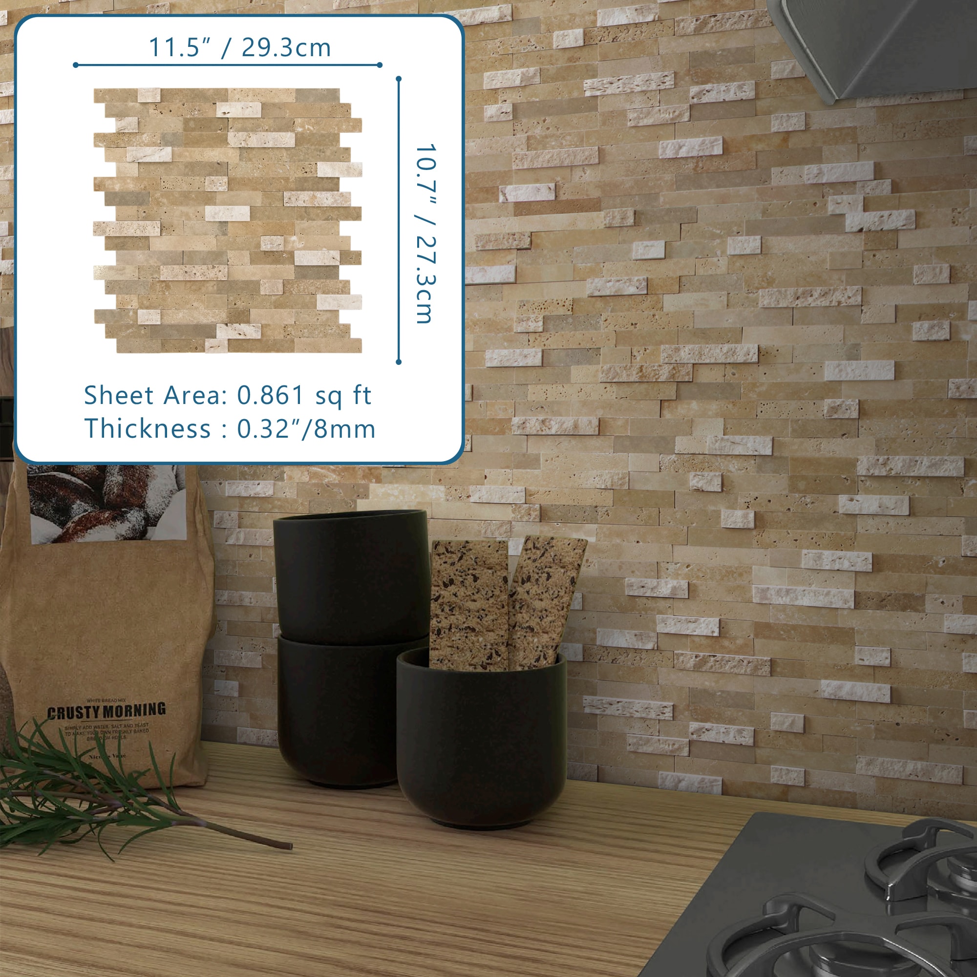 SUNWINGS HEX48-WHI-10 Ceramic-Tile - View #7