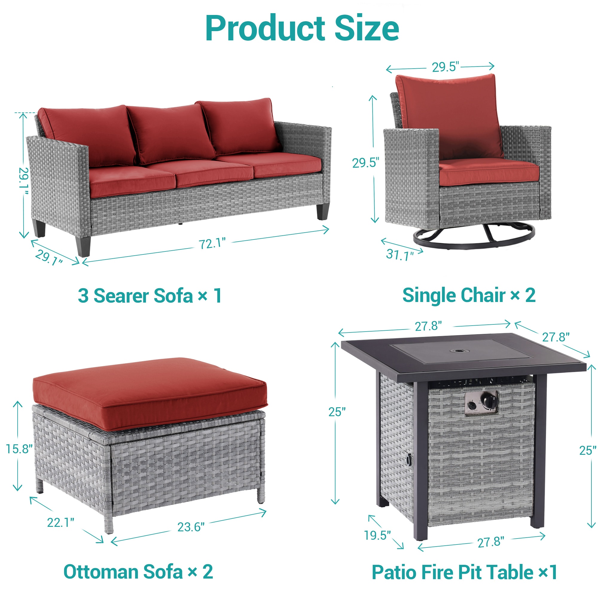 ACEGOSES LW-115HOG-T4 Patio-Conversation-Sets - View #6