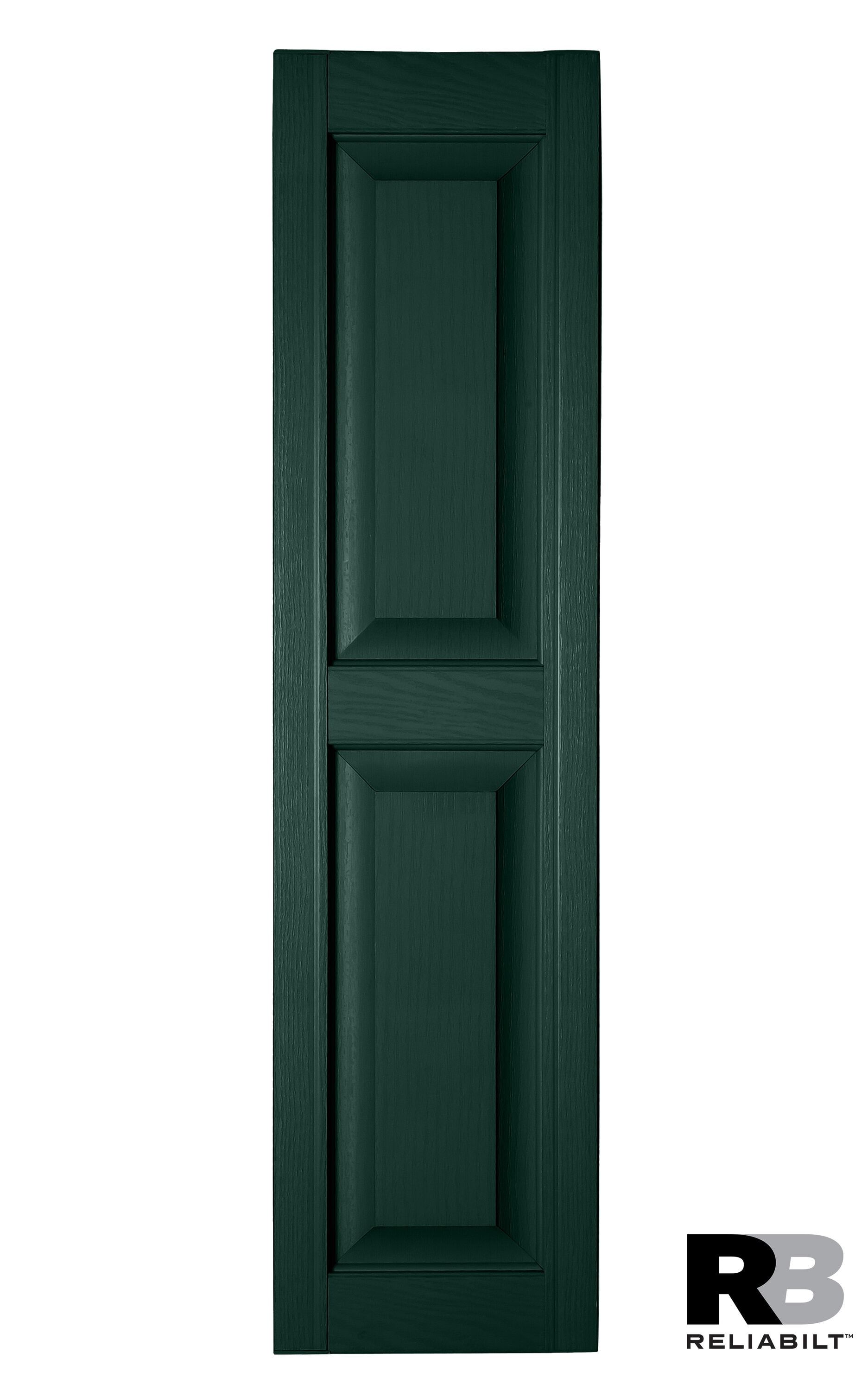 RELIABILT RP1274009 12-in W x 74-in H Pine Green Raised panel Polypropylene Exterior Shutters ( 2 -Pack )