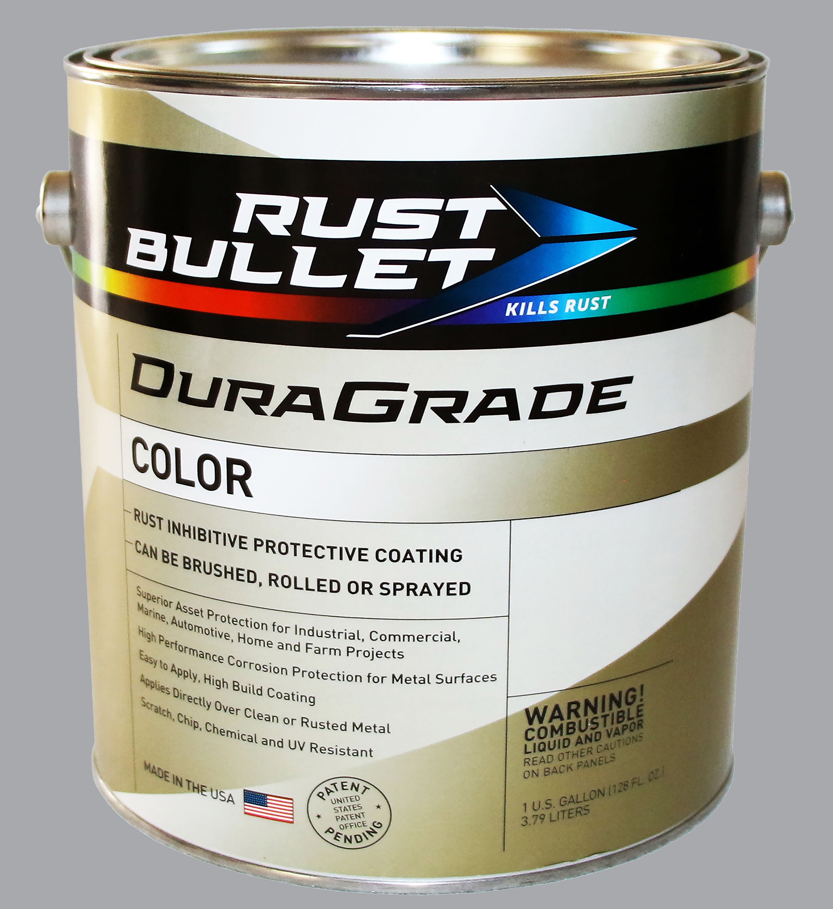 Rust Bullet 850002101256 DuraGrade Gloss DuraGrade COLOR Metallic Gray Oil-based Interior/Exterior Paint + Primer ( 1-gallon )