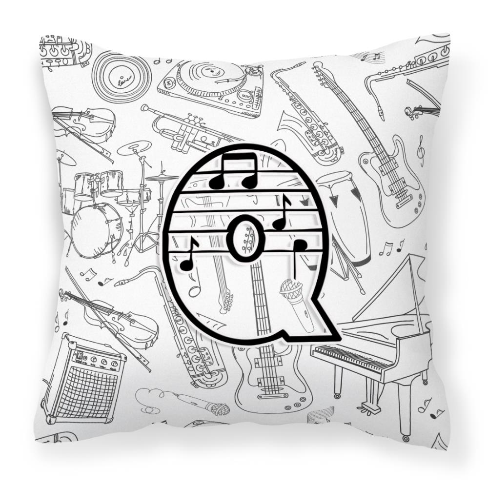 Caroline's Treasures CJ2007-QPW1414 Graphic Print Multicolor Square Monogram Throw Pillow