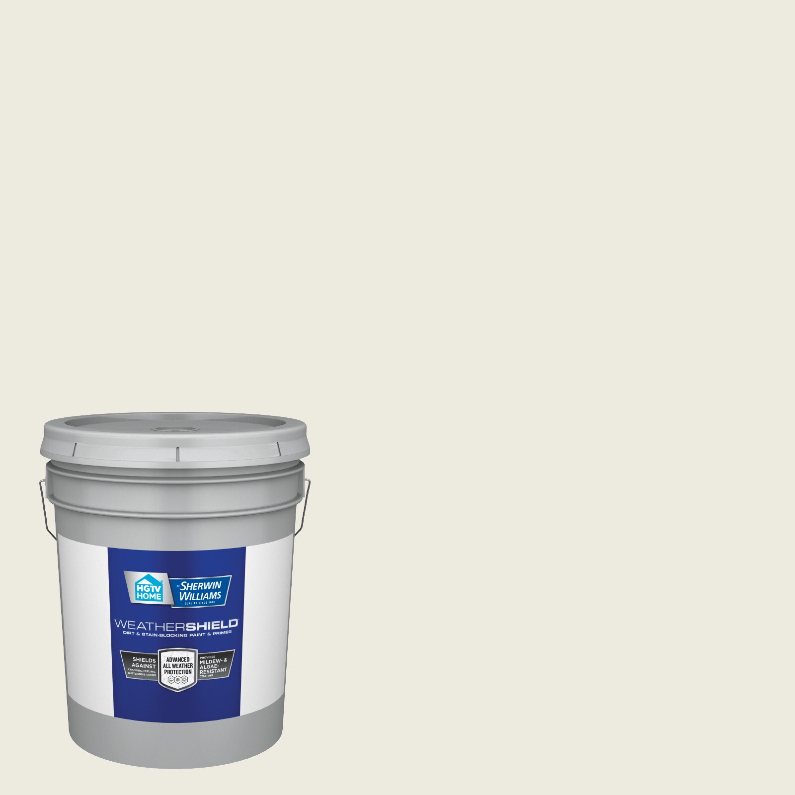 HGTV HOME by Sherwin-Williams HGSW4031-636327 Weathershield Semi-gloss Alabaster HGSW4031 Latex Exterior Paint + Primer ( 5-gallon )