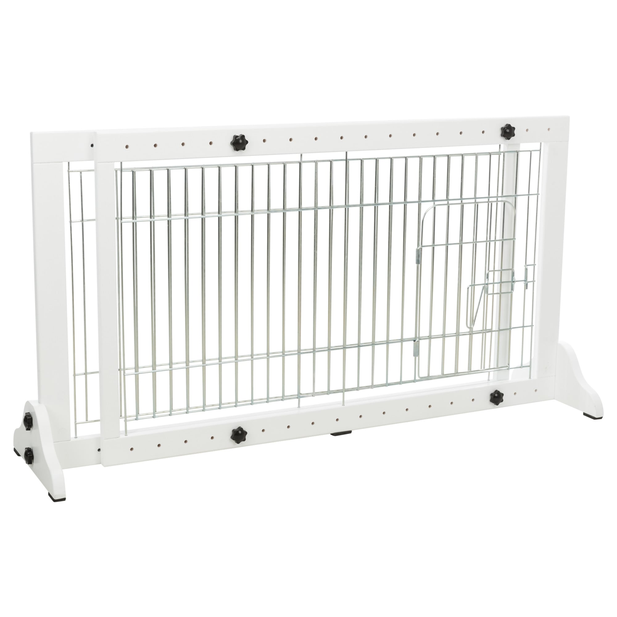 Trixie Pet Products 39369 22.5-Inches H Freestanding Expandable White Wood Pet Gate