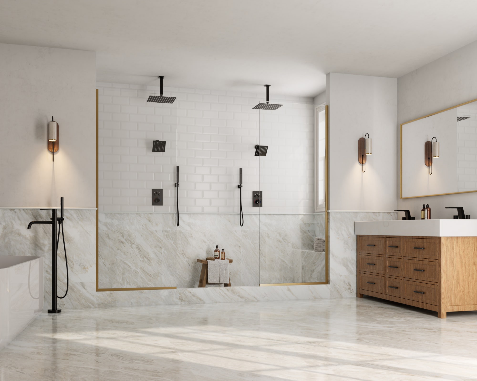 GRANDJOY SFS-1067-BK12 Showerhead-Bar-Panels - View #3