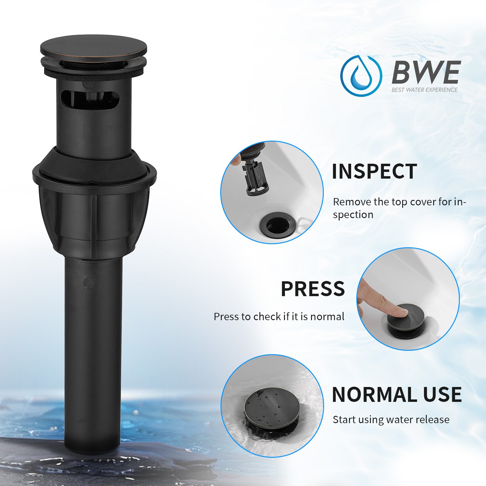 BWE A-9PP-1-ORB Popup-Drains-Accessories - View #5