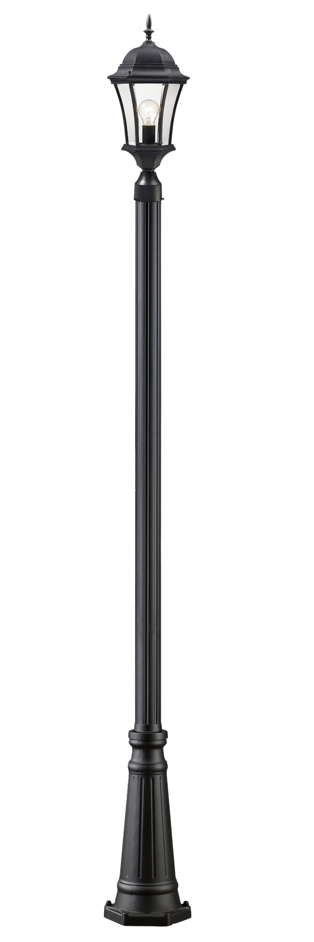Z-Lite 522PHM-519P-BK Wakefield 116-Inches Black Vintage Outdoor Light post lantern