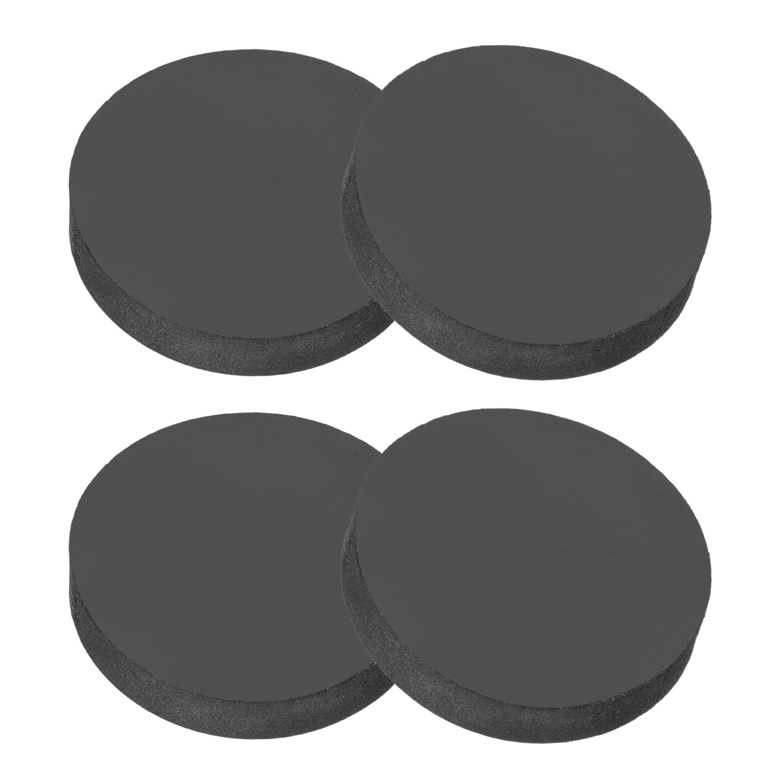 PATIKIL Rubber Solid Discs Washers 4pcs Anti-Vibration Spacer 35mm OD x 8mm Thick Rubber Round Gasket Pad Bushings Spacer Washer for DIY Gasket Craft Black
