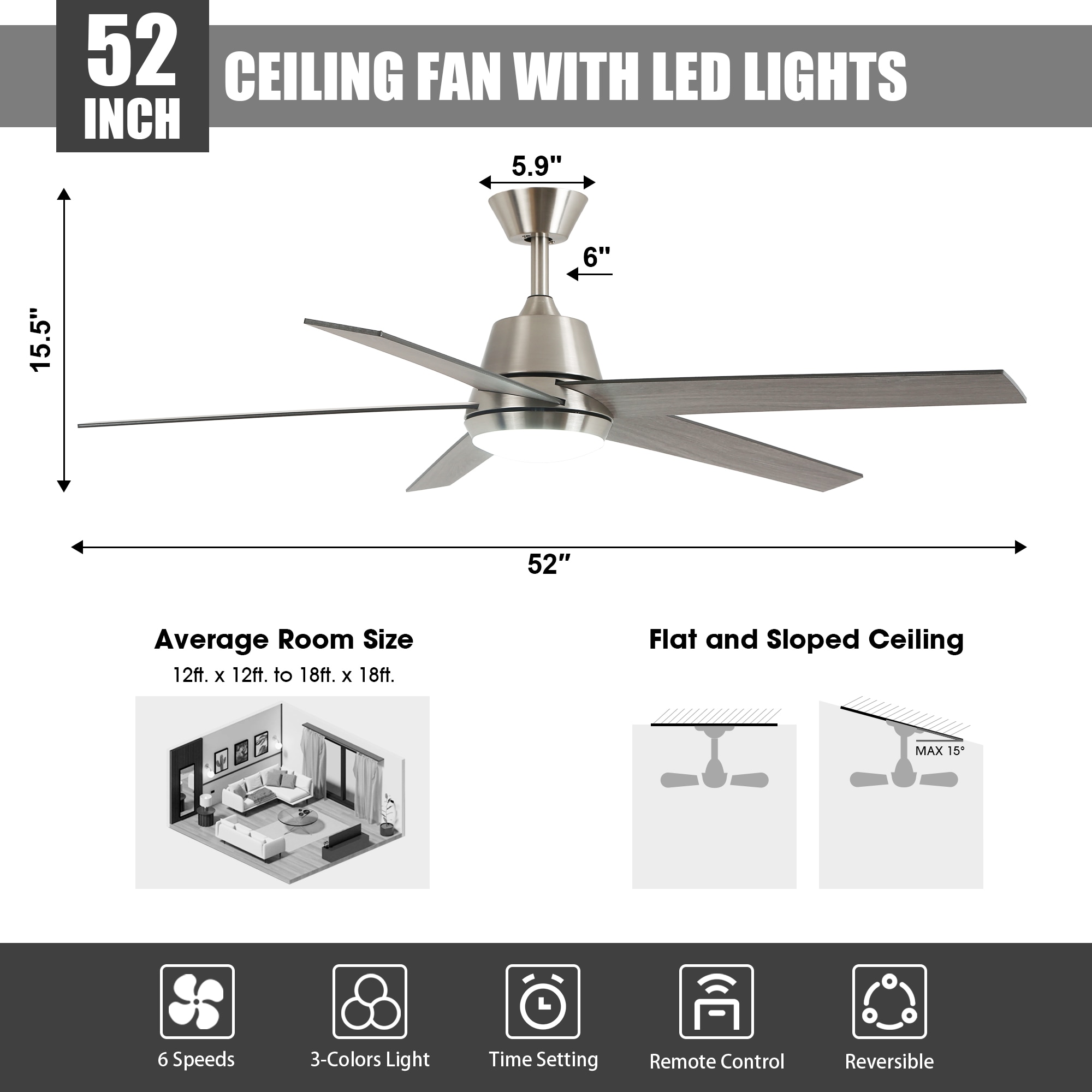 VACZON VZA01W109ABN Ceiling-Fans - View #7