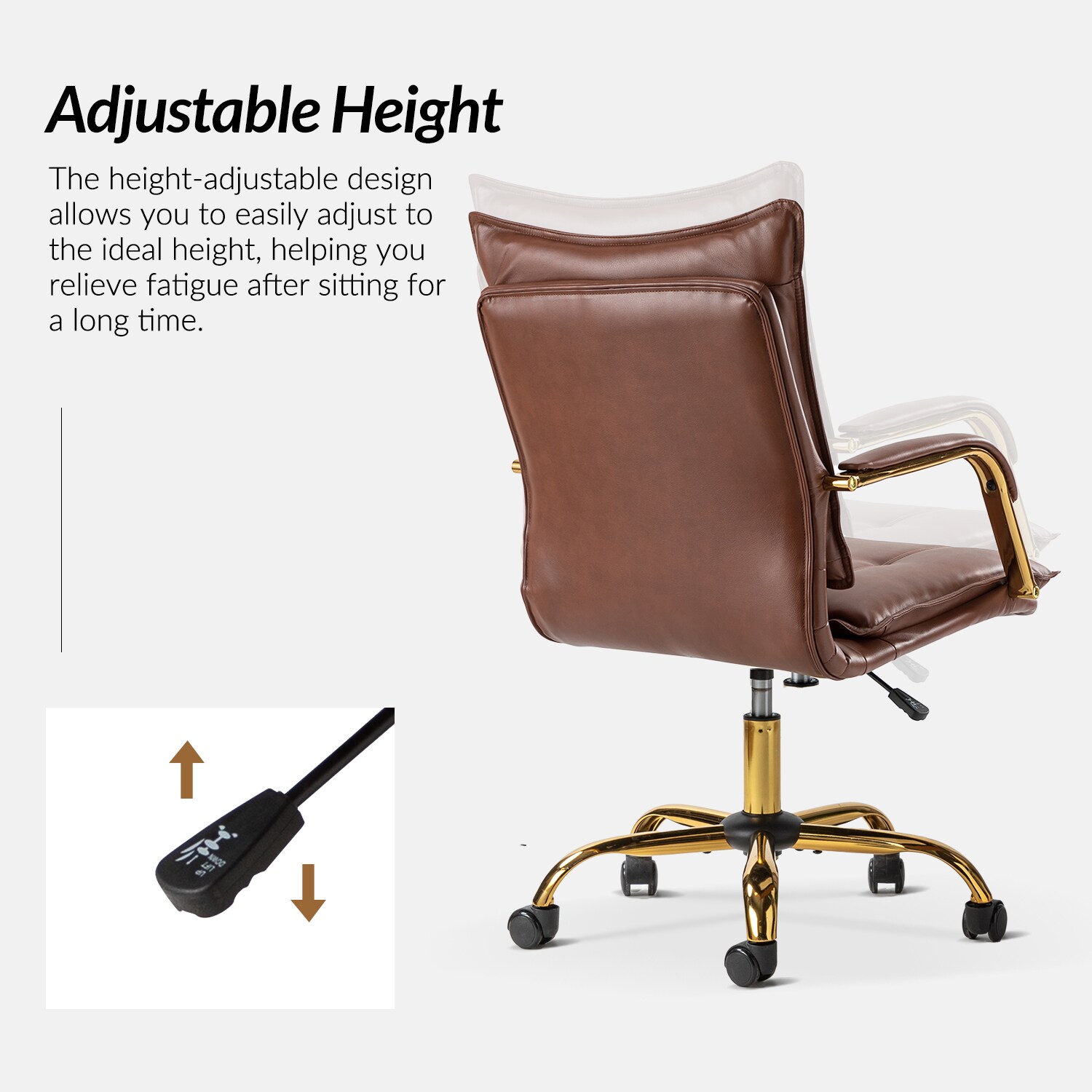 14 Karat Home OFHT0417-BROWN Office-Chairs - View #6