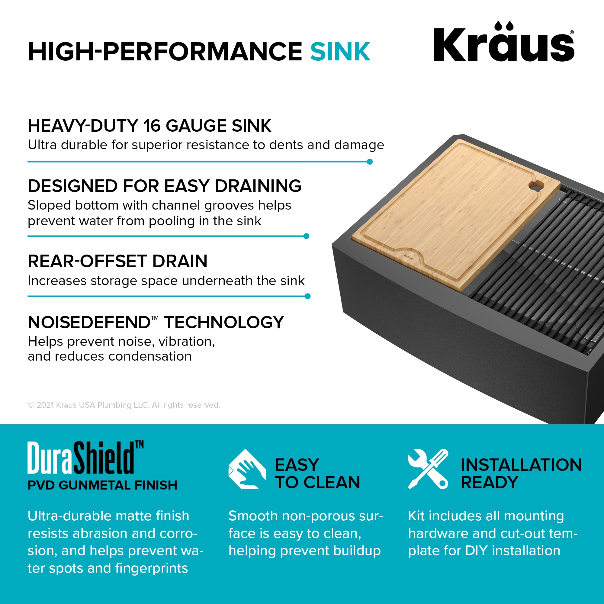 Kraus KWF210-27-PGM Kitchen-Sinks - View #16