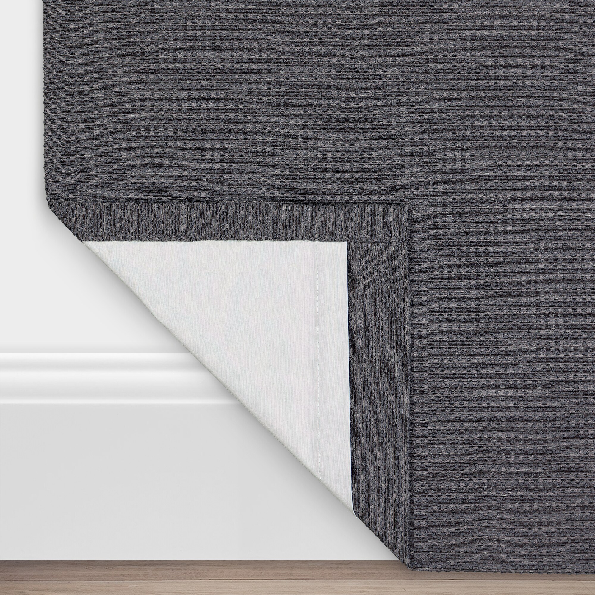 Origin 21 84-in Grey Blackout Thermal Lined Back Tab Single Curtain ...