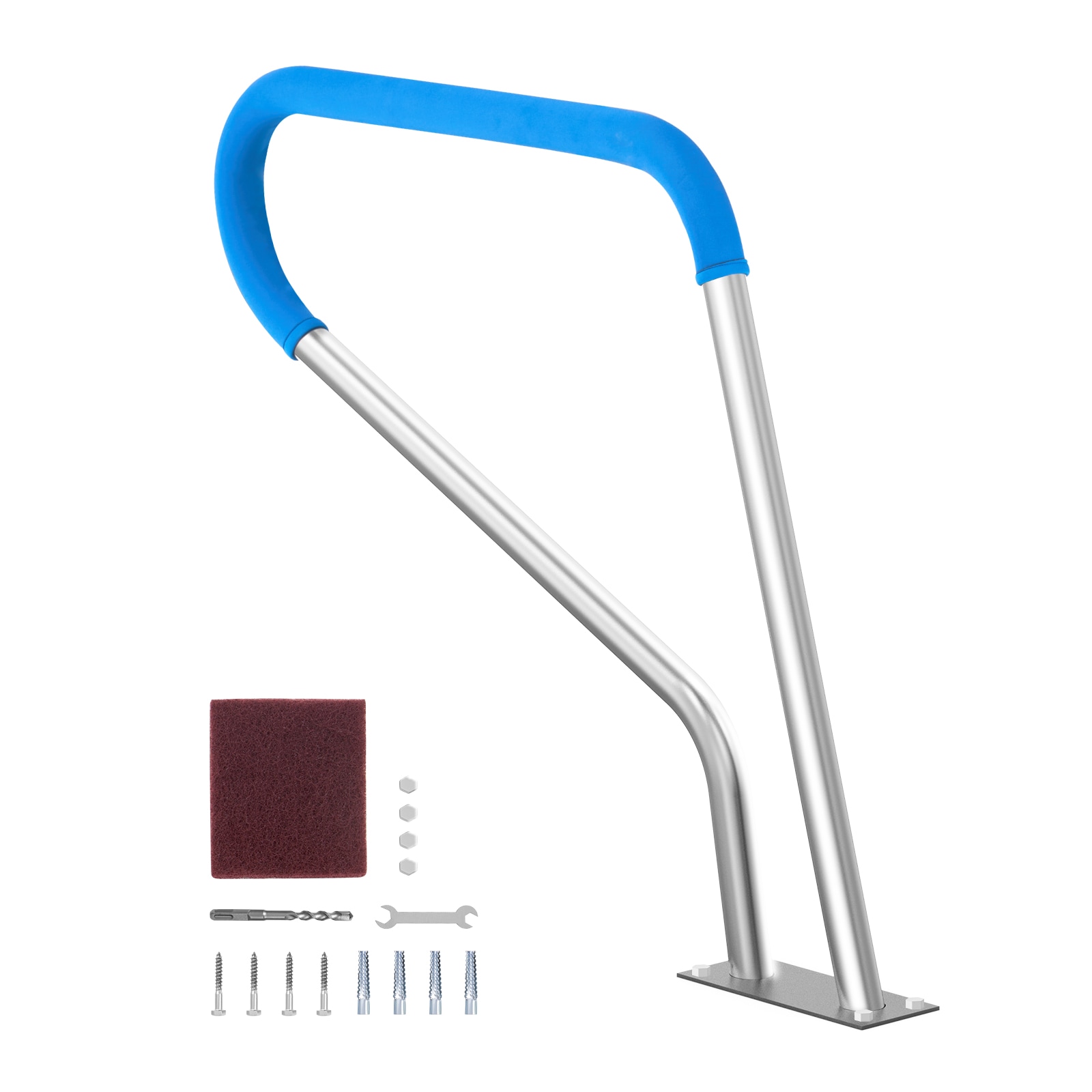 Rust Rail Base Huluwat Pool Handrail 39 x 32 inch Railing Stainless Steel with Base ...