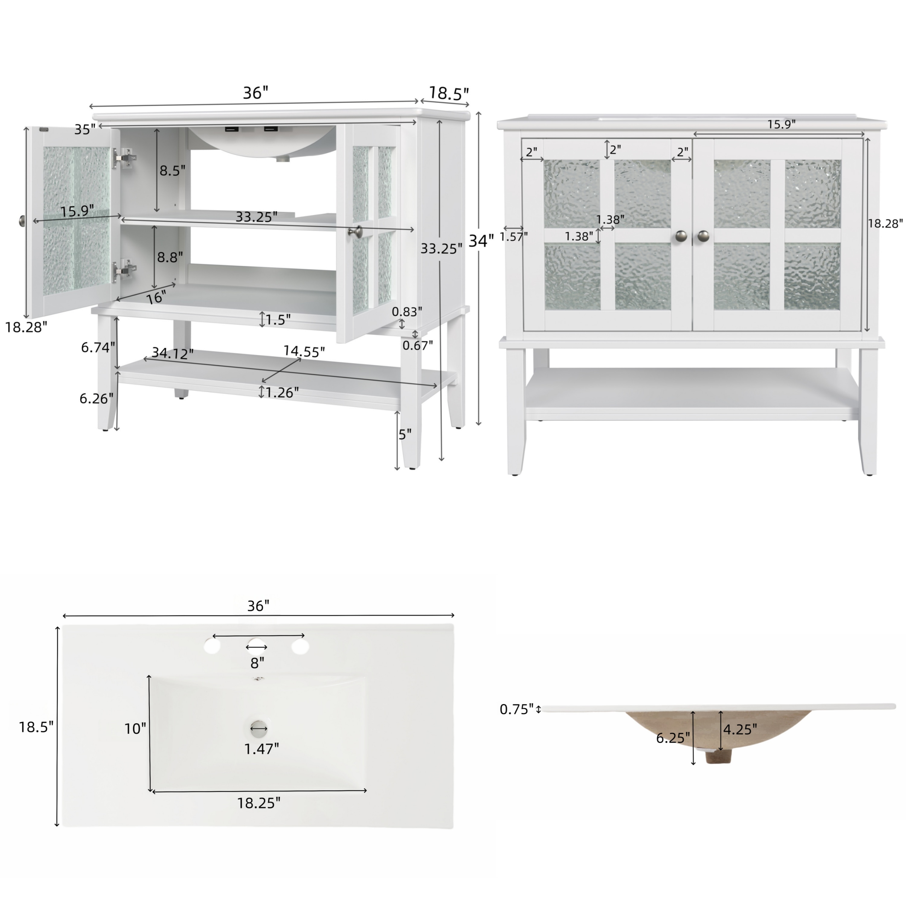 WELLFOR EX-3-7238 Bath-Vanity-Combo - View #6