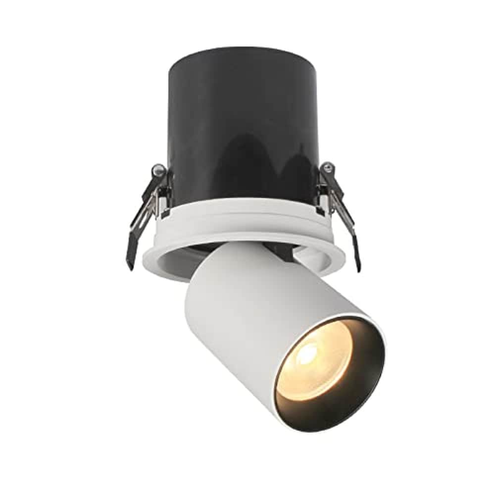 ITOPFOX  3 Inch 9W Recessed Spotlight Round LED Downlight Adjustable Angle Gimbal Light Warm White 4500K High CRI Indoor Lighting