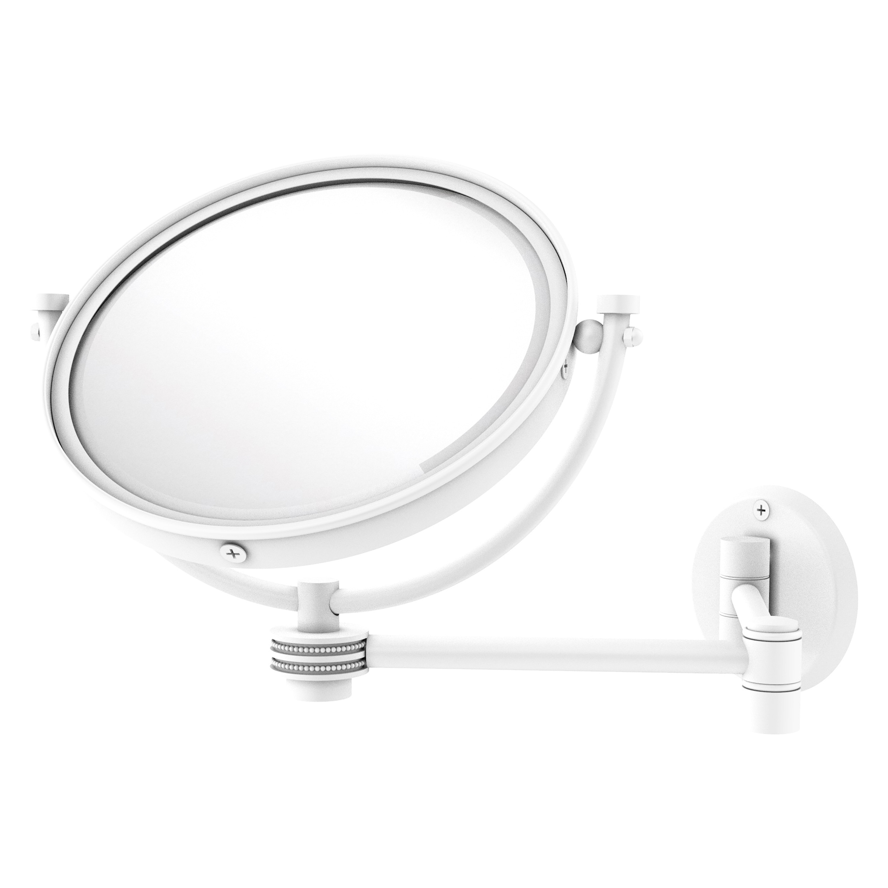 Allied Brass 8-in x 10-in Matte Gold Double-sided 5X Magnifying Wall-mounted  Vanity Mirror in the Makeup Mirrors department at