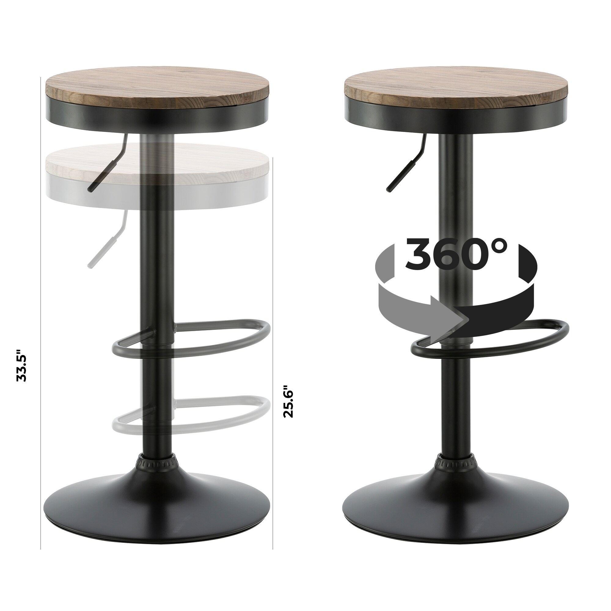 BN-1102W-BLACK stools - View #3