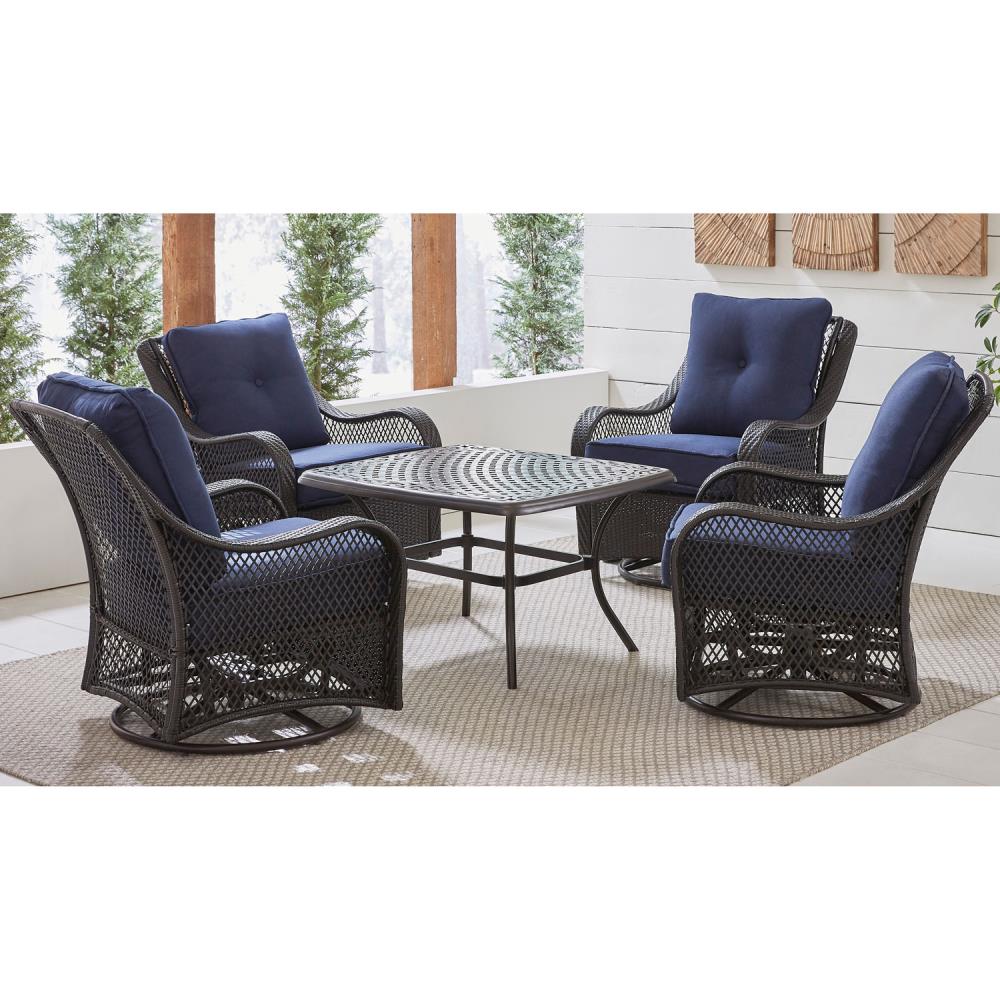 Hanover ORL5PCCTSW4-NVY Patio-Conversation-Sets - View #9