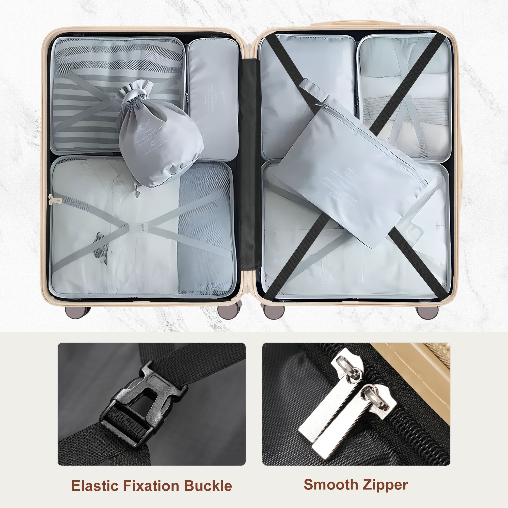 ModernLuxe L3P-N726P296022B Luggage-And-Luggage-Sets - View #5