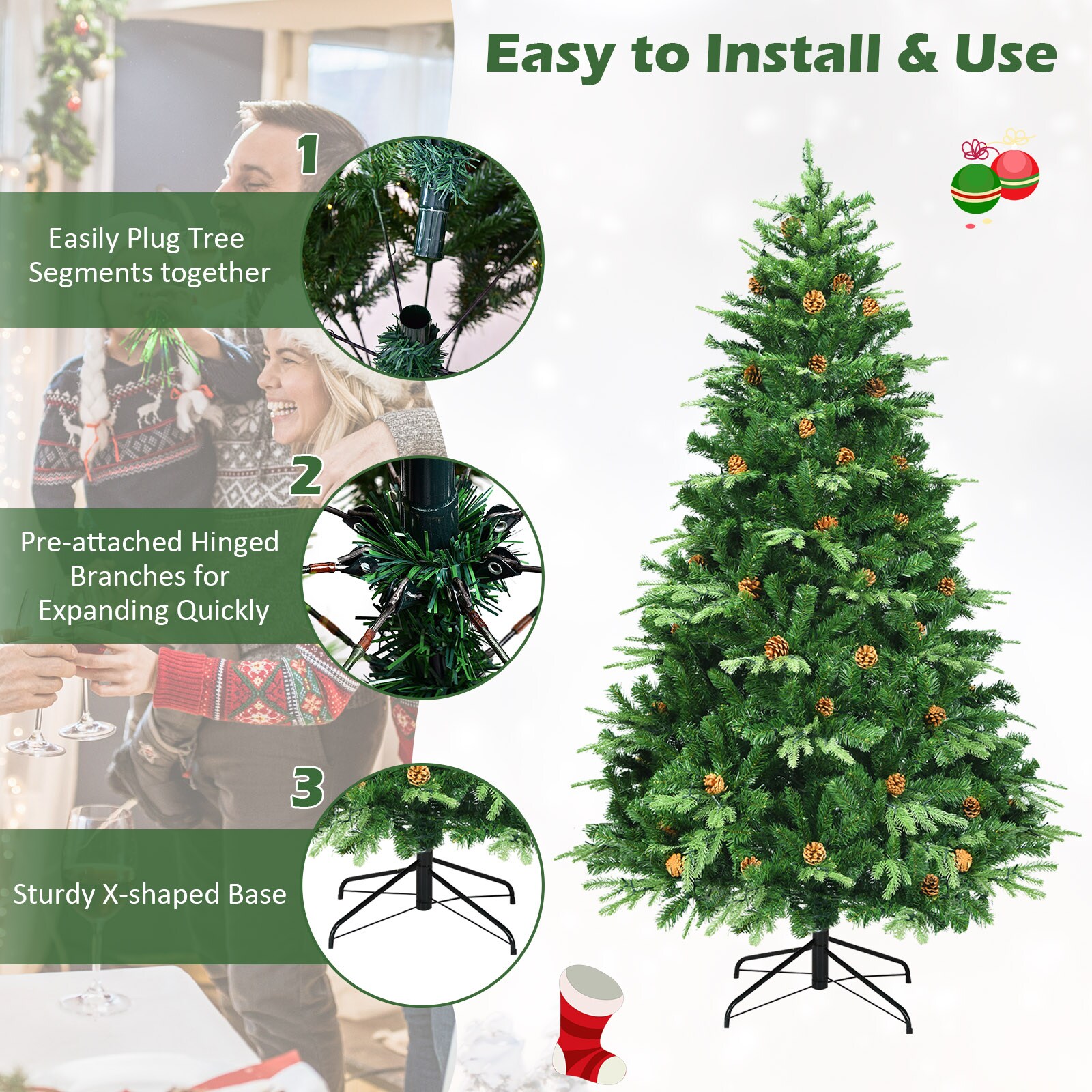 Forclover ALHY-635CM Artificial-Christmas-Trees - View #4
