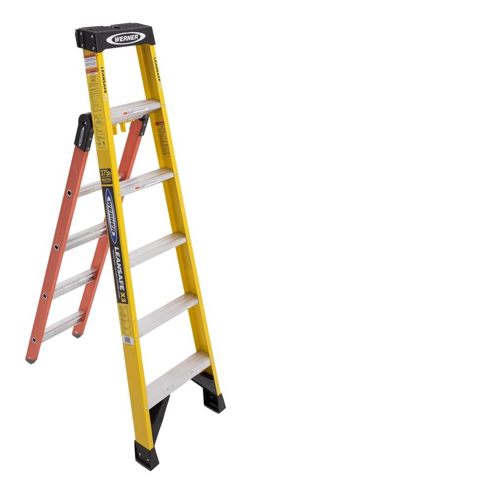 Bulk dealer George Bernard Werner LEANSAFE X3 Fiberglass 13-ft Reach Type 1AA- 375 lbs. Capacity  Combination Multi-Position Ladder in the Multi-Position Ladders department  at Lowes.com