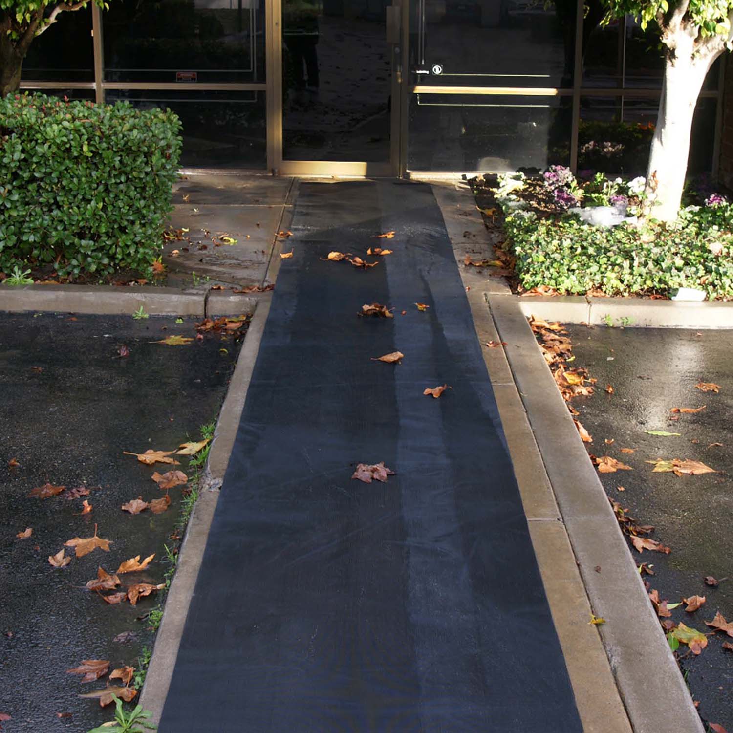 Black Rib Pattern Rubber Mat Indoor Outdoor Heavy Duty Non-slip Mat  Protection 36wrubber Floor Mats ,corrugated Rubber Floor Mats Runners 