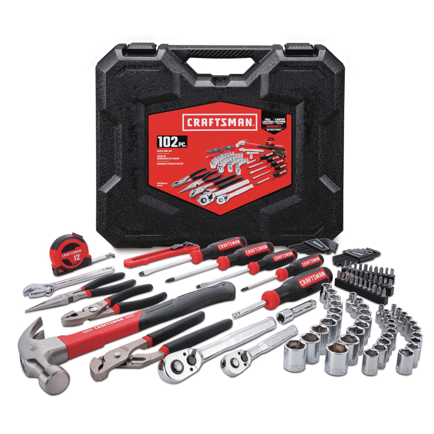 CRAFTSMAN 102-Piece Household Tool Set with Hard Case in the Household Tool  Sets department at