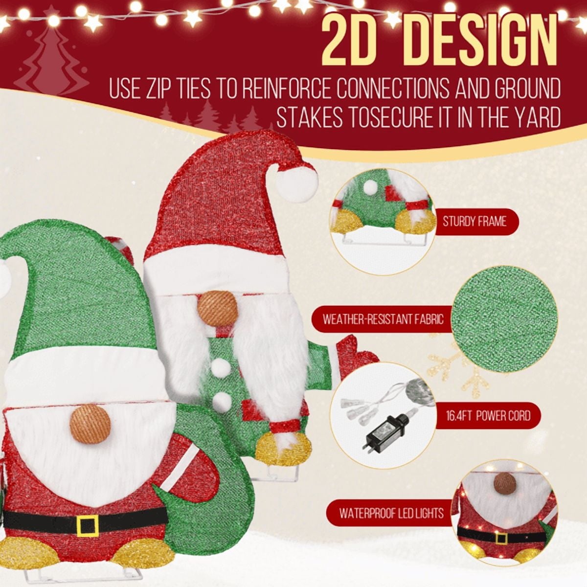 Zyerch 22531444-SYFWN006 Outdoor-Christmas-Decor - View #2