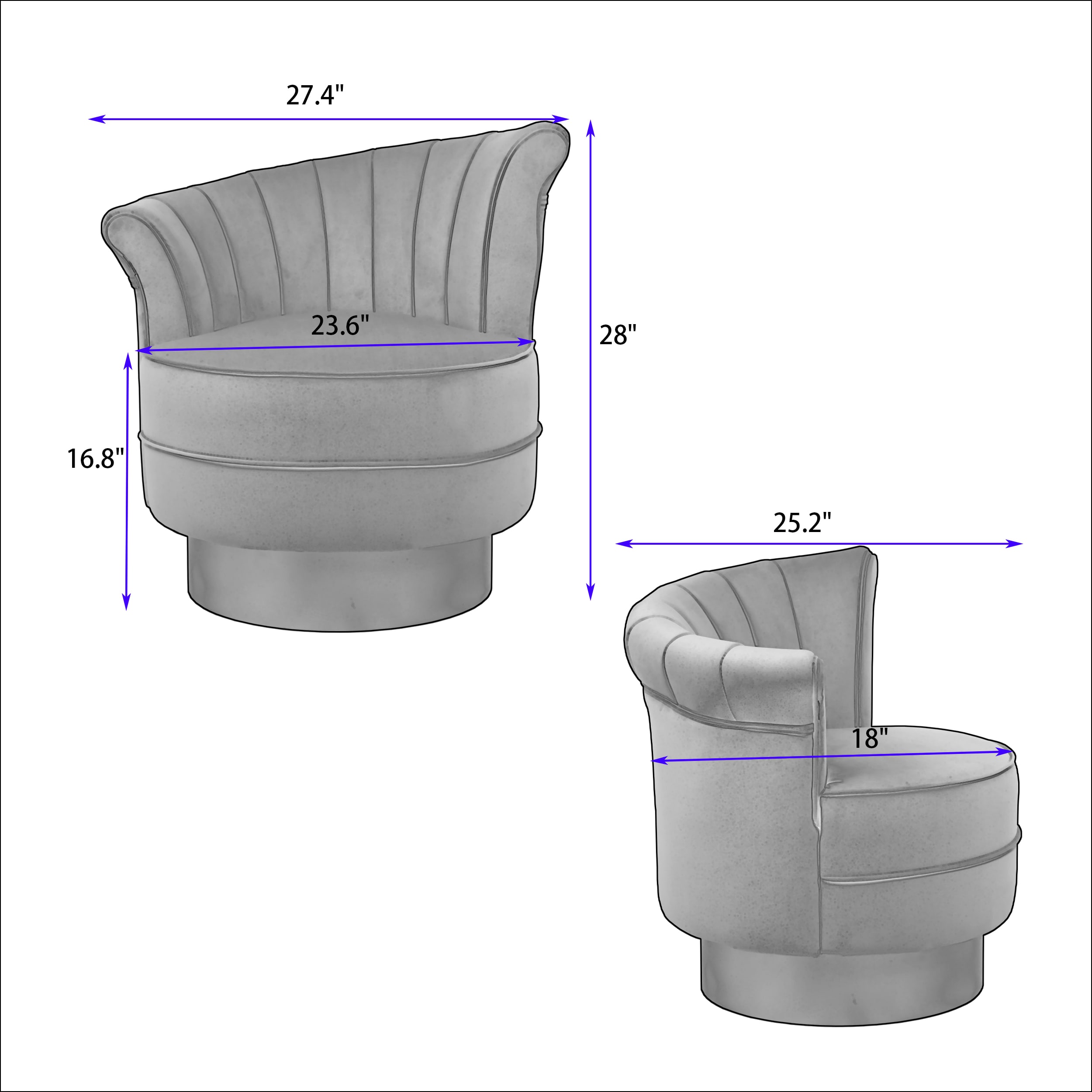 CASAINC WF-HFSN002R-SG Office-Chairs - View #7