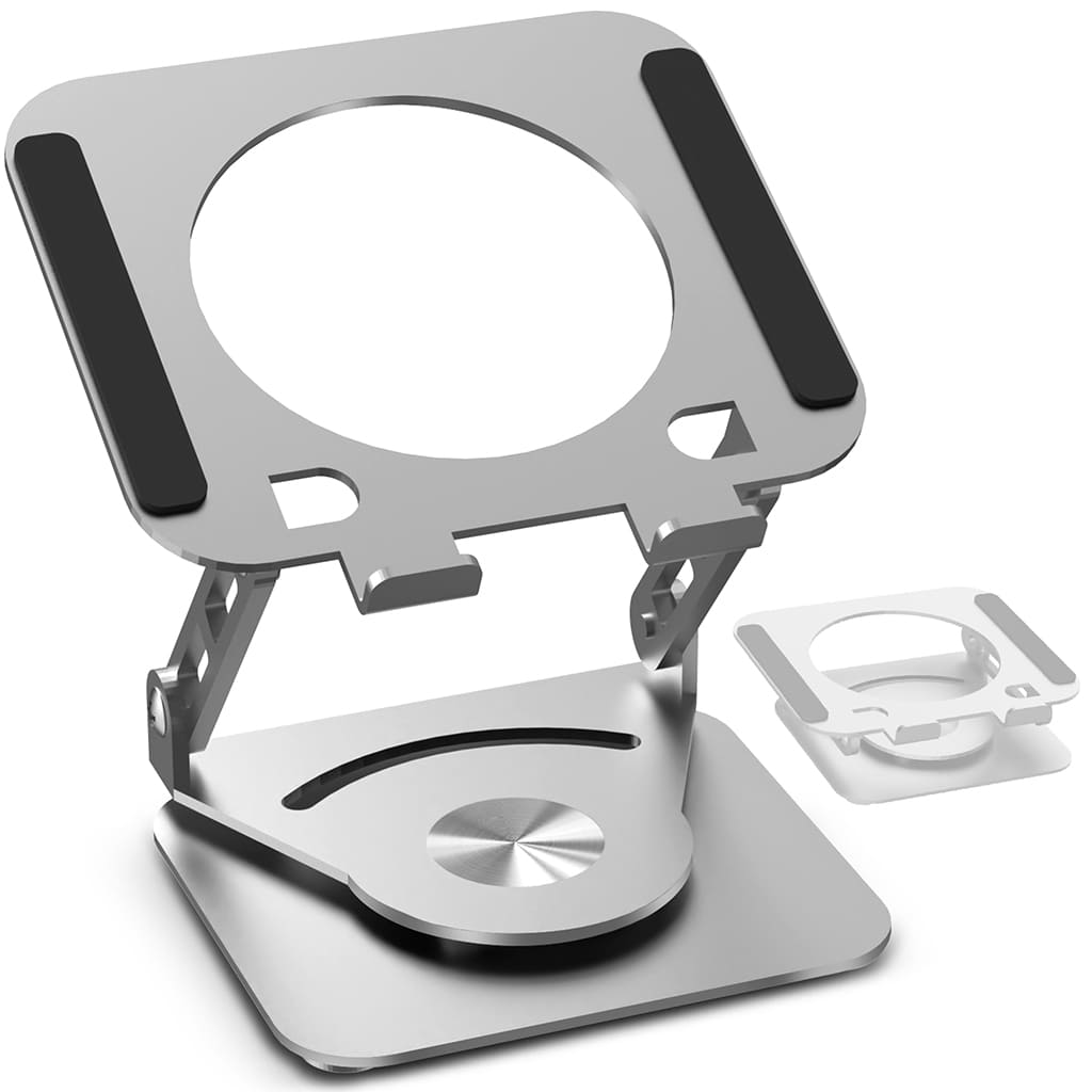  SW60 360 Degree Rotating Base iPad and Tablet Stand and Holder Silver