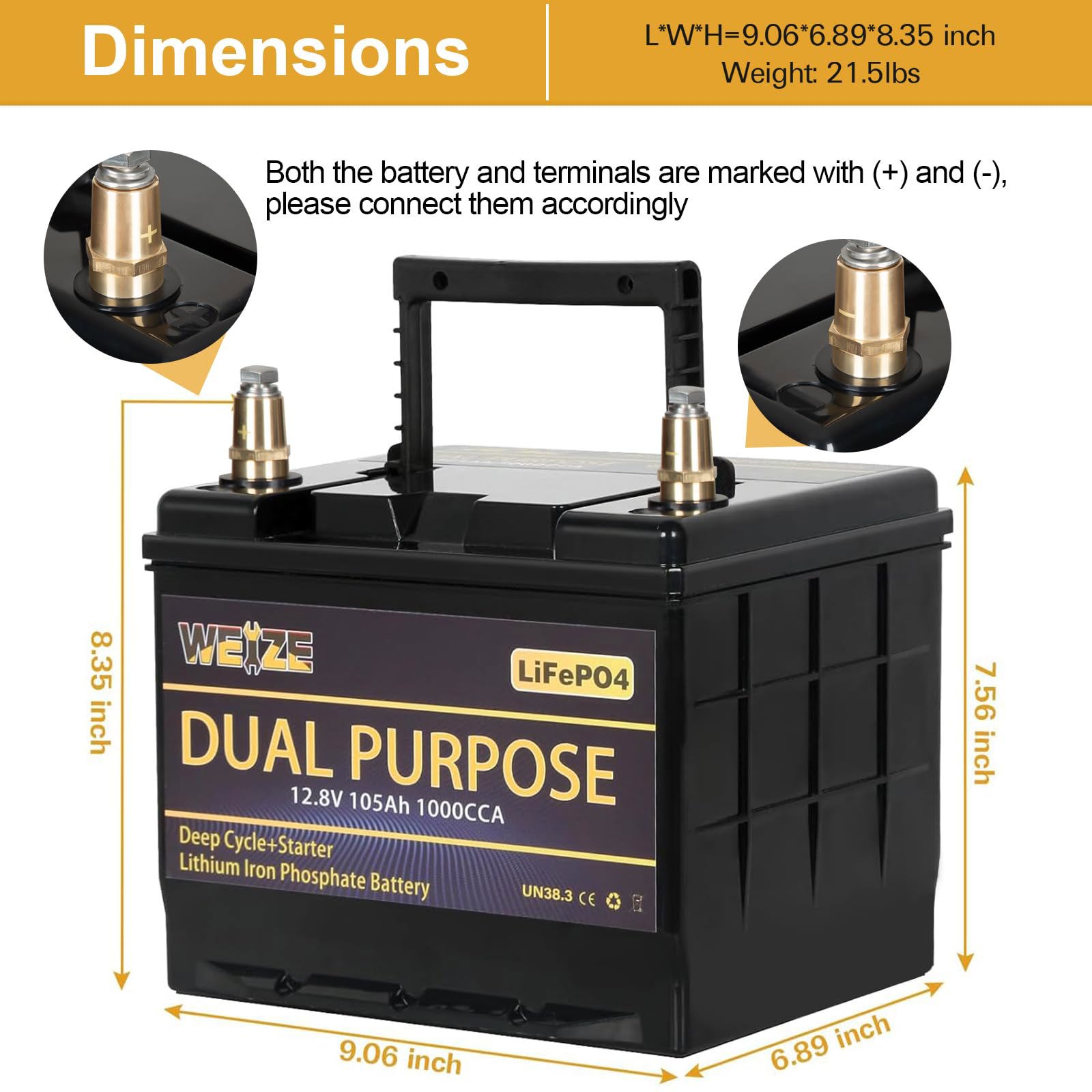WEIZE BAE-1604 Power-Equipment-Batteries - View #2