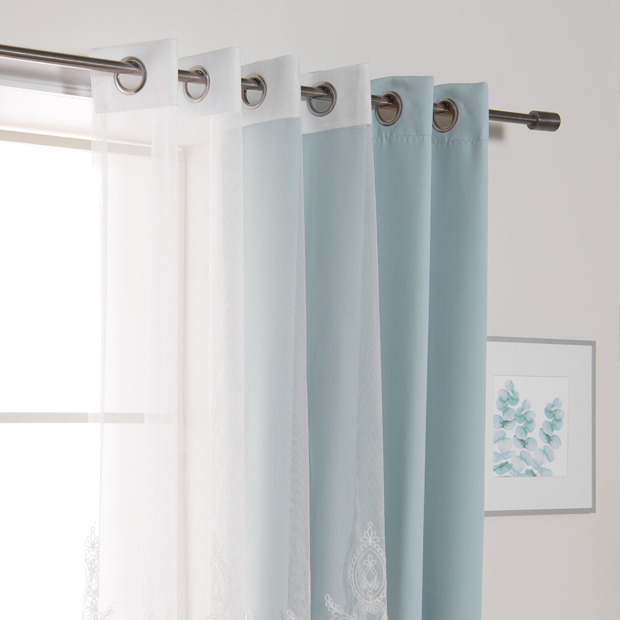 Best Home Fashion MM-TRELLIS-84-MINT curtains - View #4