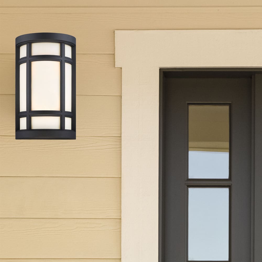 Matte Black Opal Glass 13" Wall Sconce