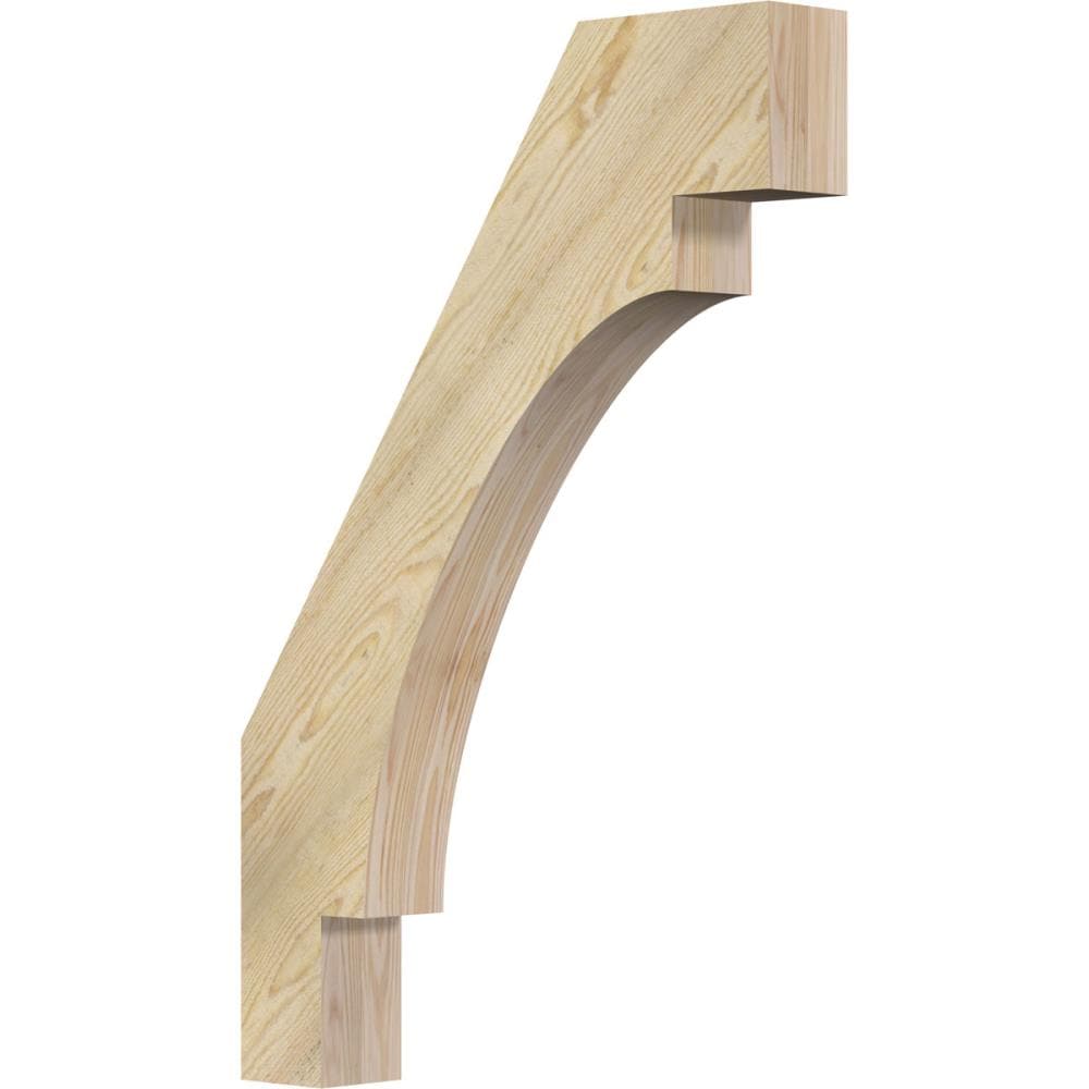 Ekena Millwork BRC04X24X36MRC00RDF 4-in x 24-in x 36-in Douglas Fir Unfinished Wood Merced Rough Sawn Knee Brace