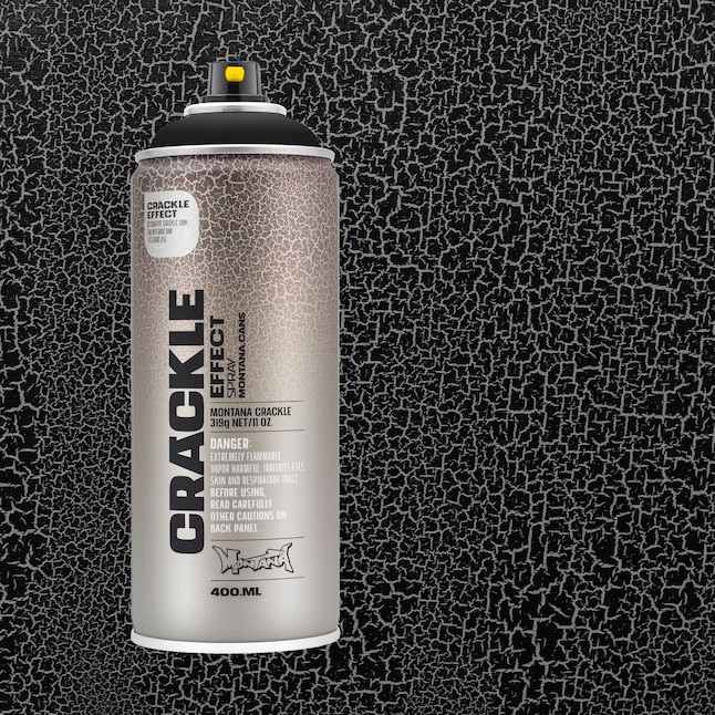 Montana Cans CRACKLE EFFECT Matte Traffic Black Crackle Spray Paint (NET  WT. 11.25-oz ) in the Spray Paint department at