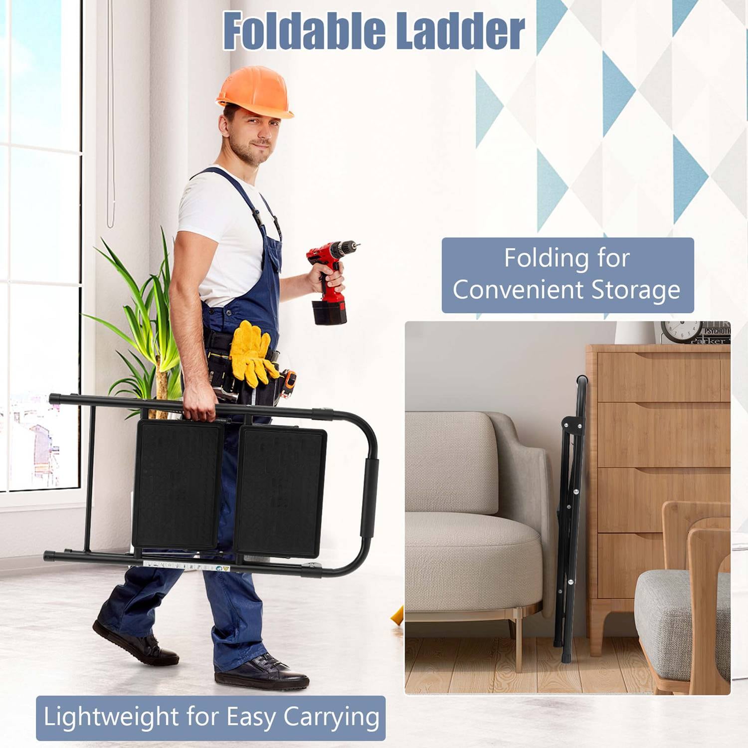 Costway CSHY002694 Step-Ladders - View #7