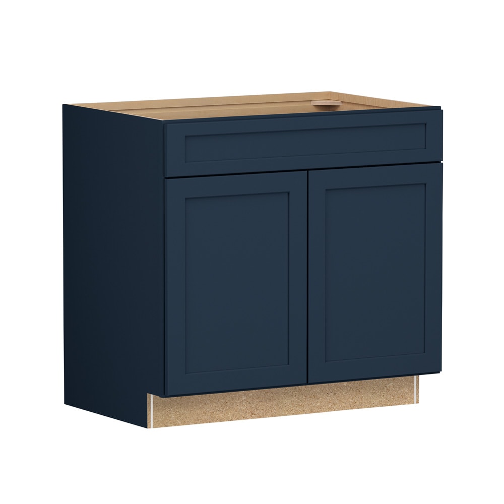 Shenandoah - Breckenridge FOL 36-in W x 34.5-in H x 24-in D Navy Painted Base Fully Assembled Cab...