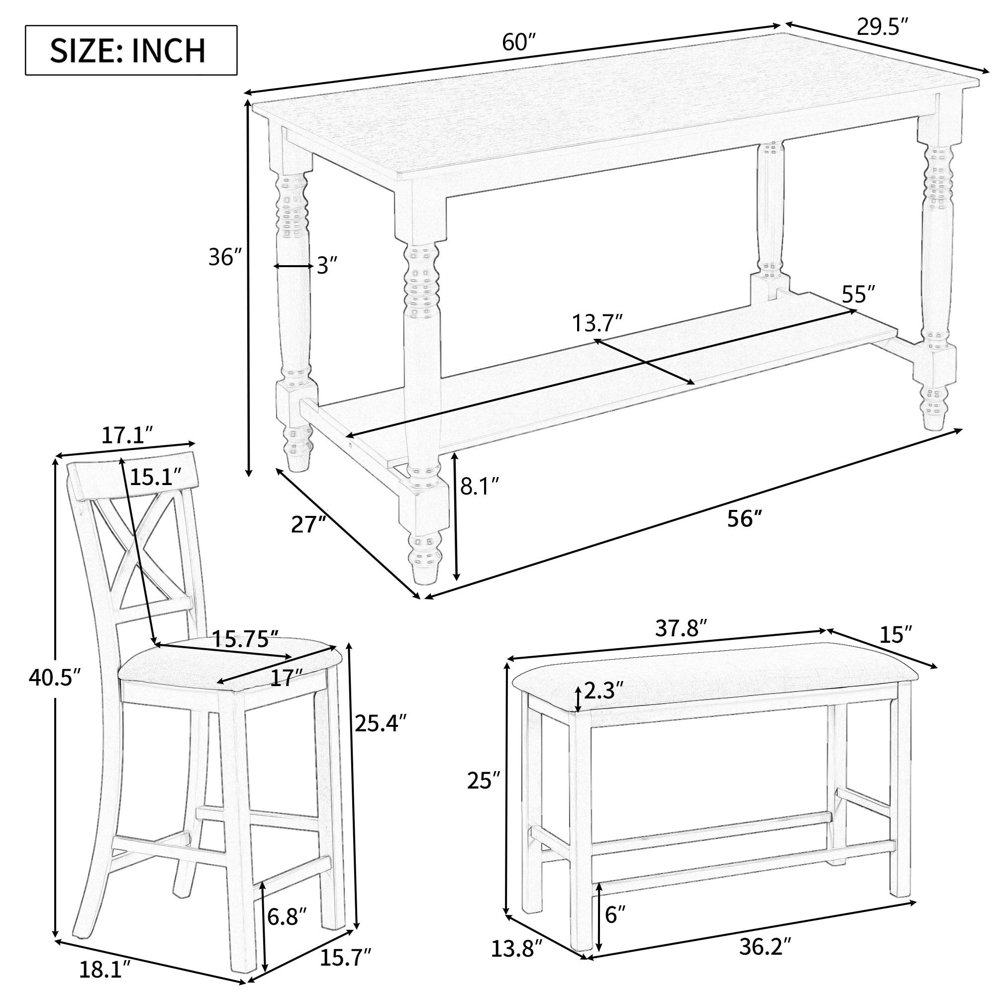 SINOFURN SYA330025BK Dining-Sets - View #10