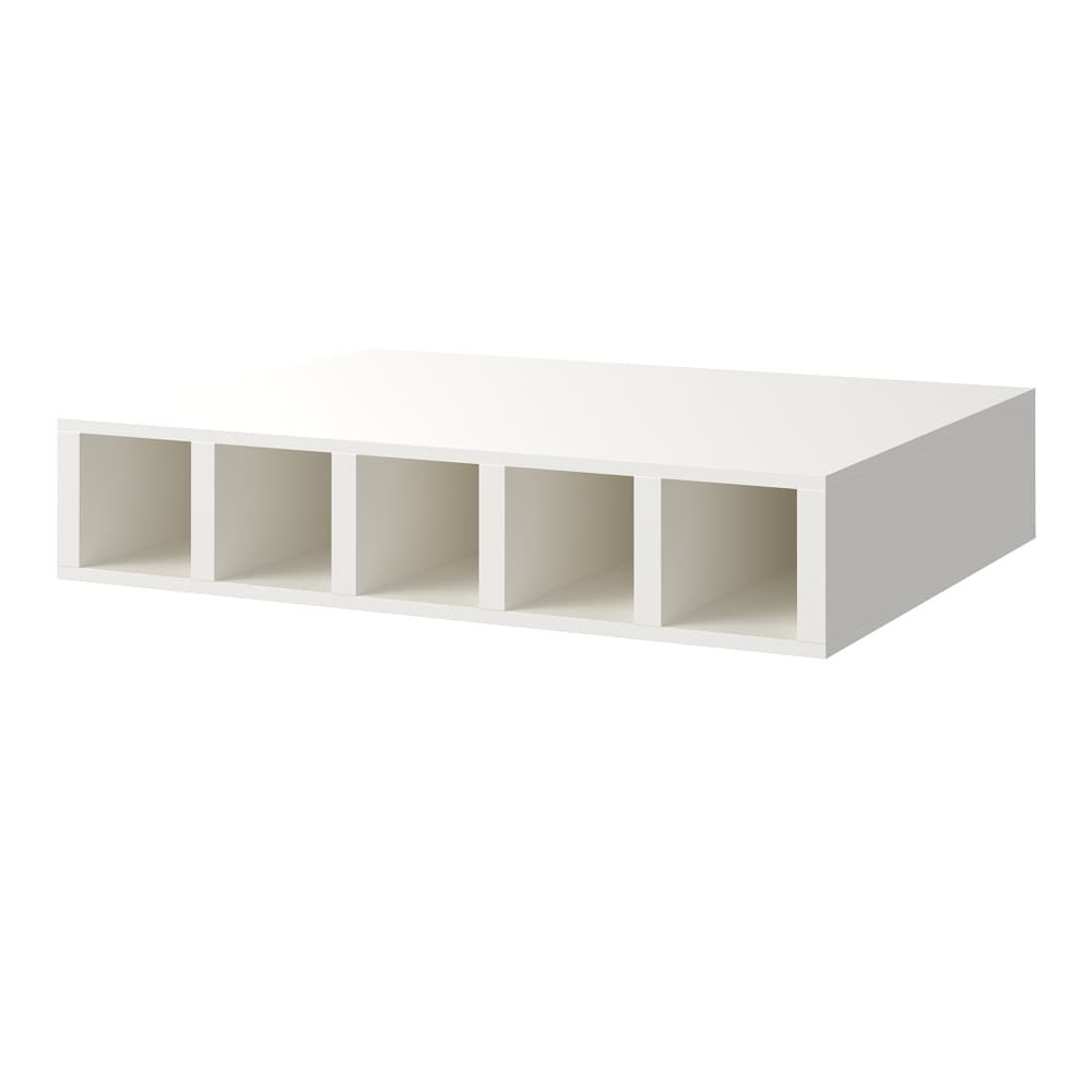 McKeller 30-in W x 6-in H x 12-in D Linen Painted Open Cube Organizer Wall Fully Assembled Cabinet Flat Panel in White | - allen + roth 57721MK