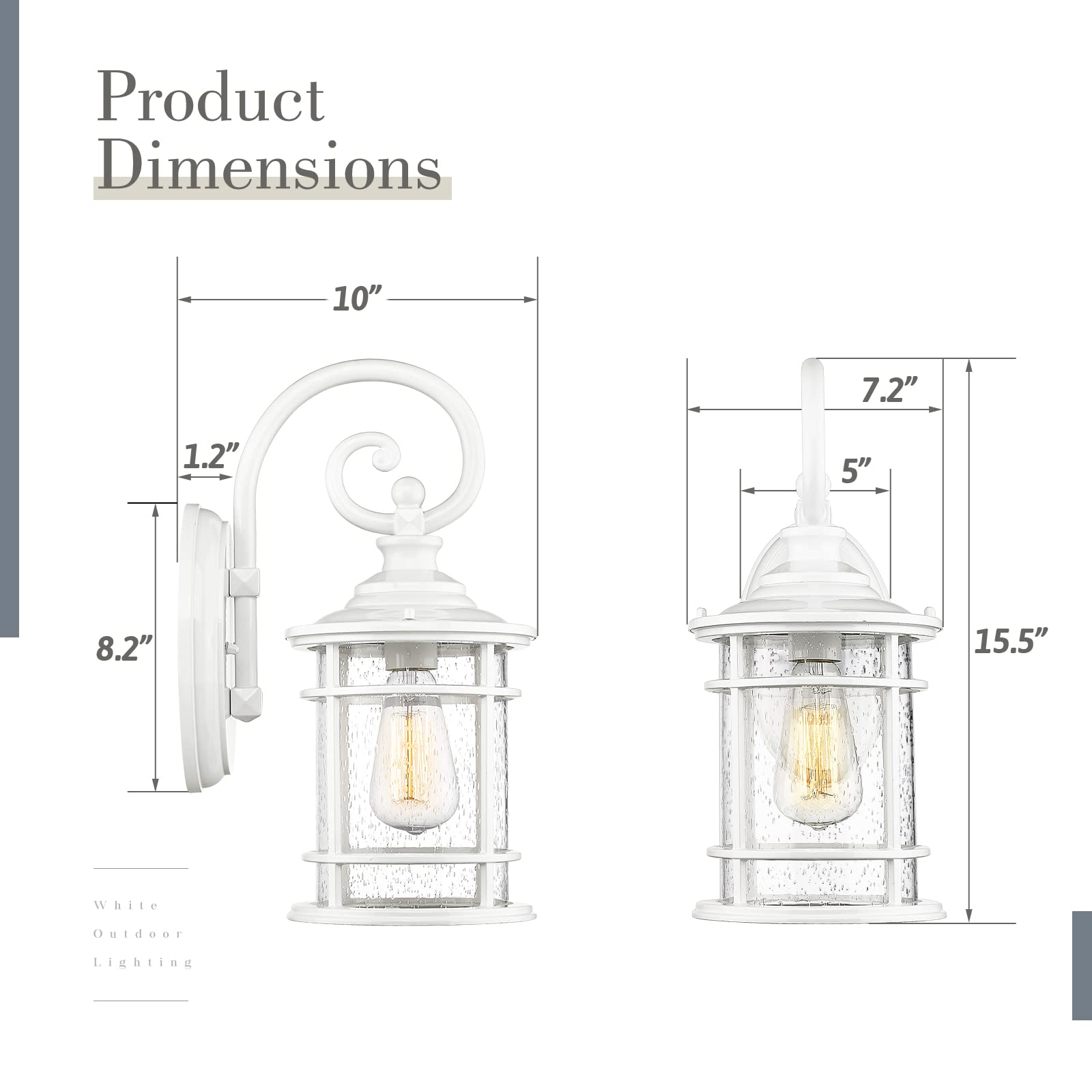 LTMATE LSXE229B WH Outdoor-Wall-Lighting - View #2